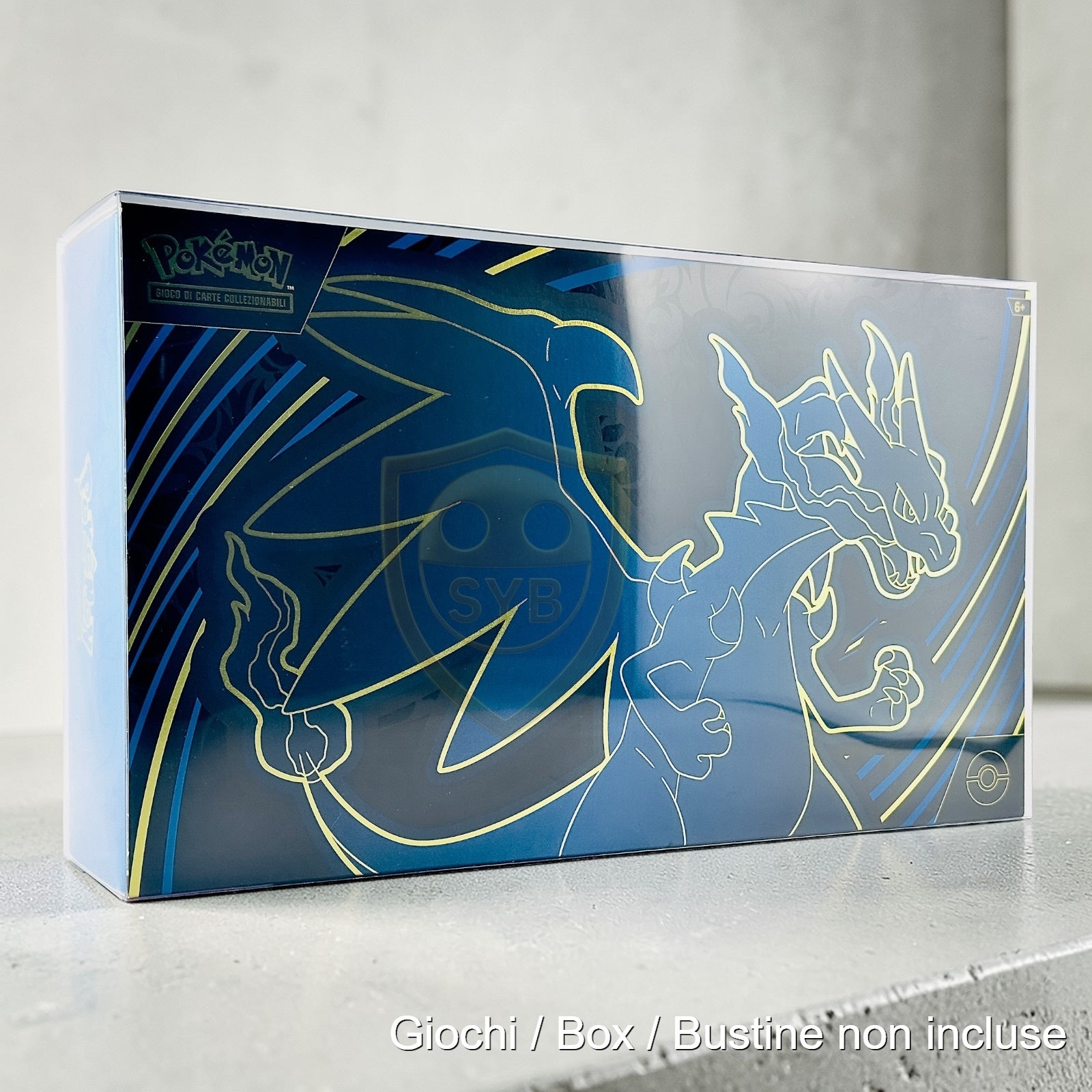 Custodia semi-rigida UPC MegaCharizard X Pokemon Ultra Premium Case-UPC Fiamme Spettrali 151