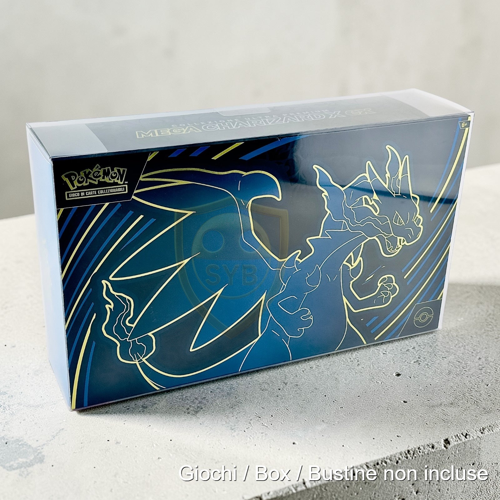 Custodia semi-rigida UPC MegaCharizard X Pokemon Ultra Premium Case-UPC Fiamme Spettrali 151