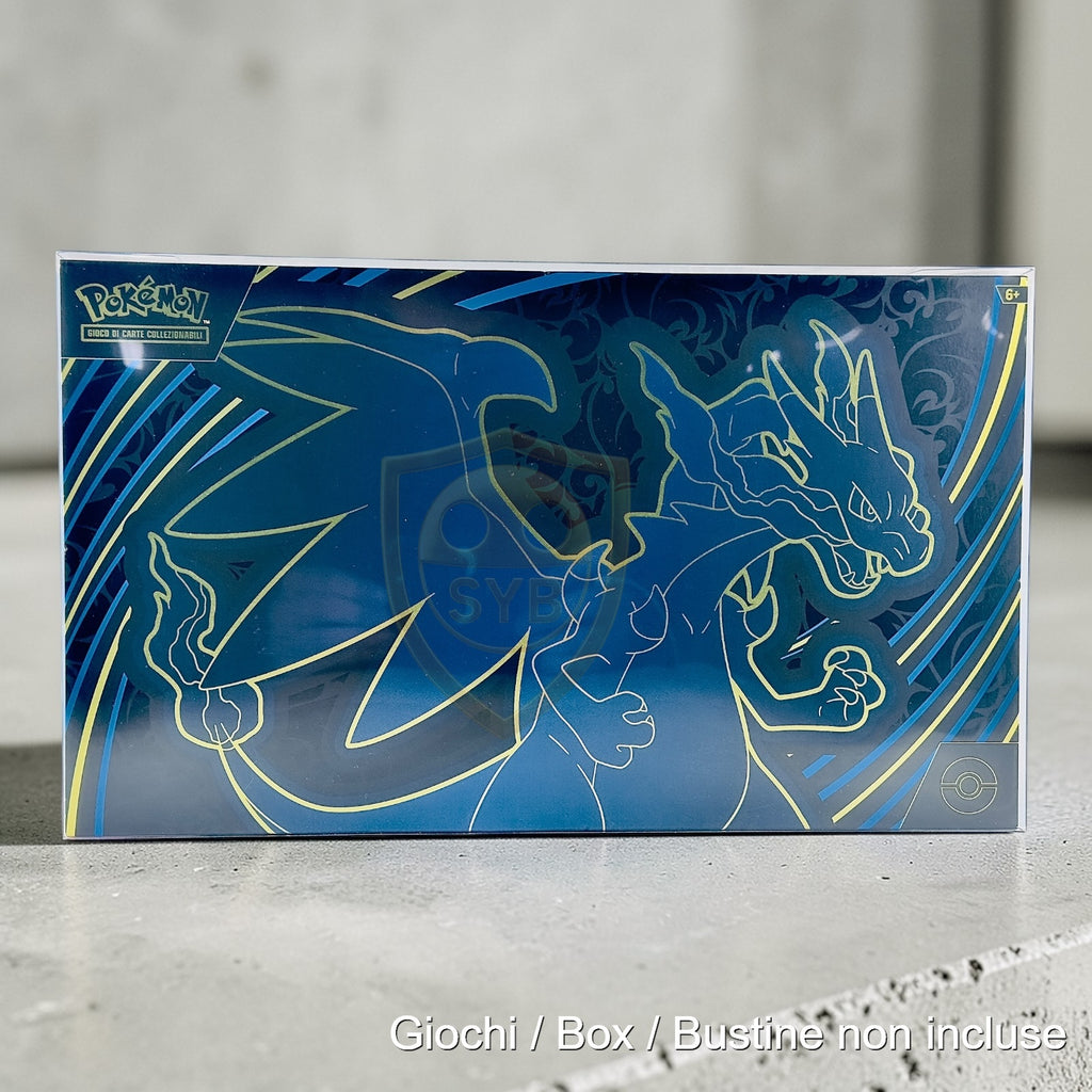 Custodia semi-rigida UPC MegaCharizard X Pokemon Ultra Premium Case-UPC Fiamme Spettrali 151