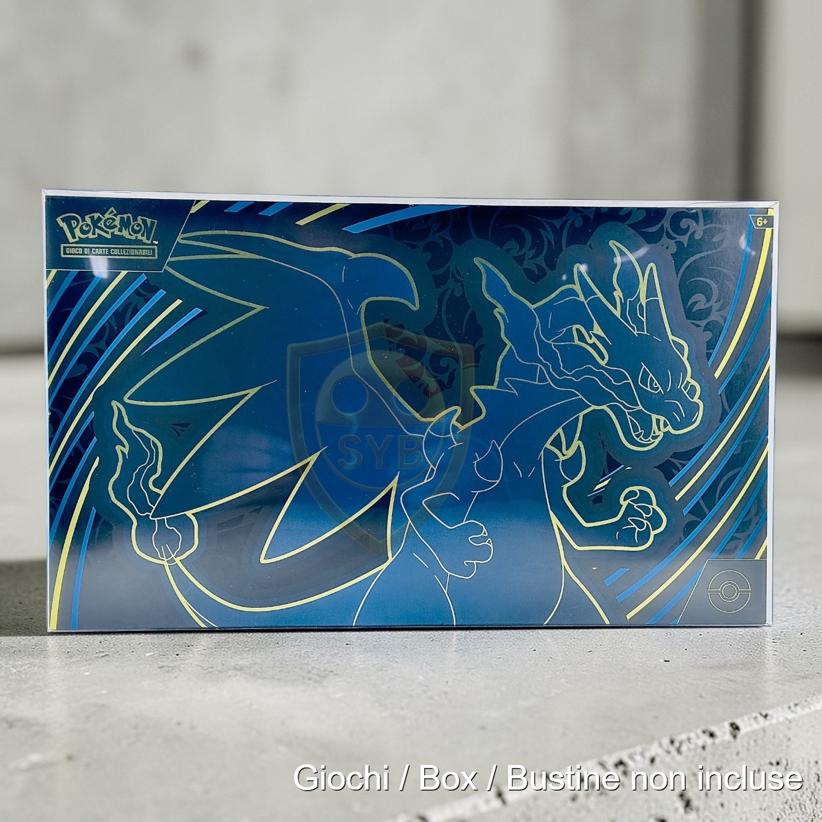 Custodia semi-rigida UPC MegaCharizard X Pokemon Ultra Premium Case-UPC Fiamme Spettrali 151