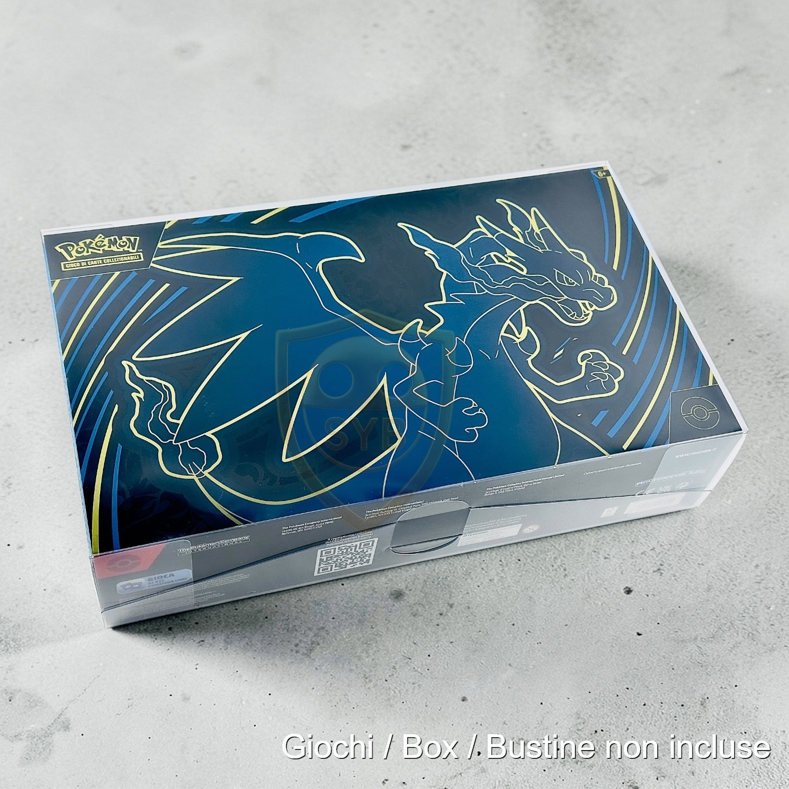 Custodia semi-rigida UPC MegaCharizard X Pokemon Ultra Premium Case-UPC Fiamme Spettrali 151
