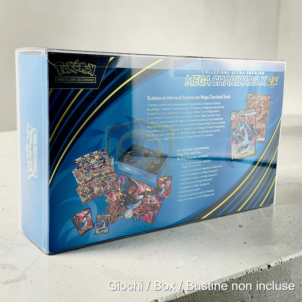 Custodia semi-rigida UPC MegaCharizard X Pokemon Ultra Premium Case-UPC Fiamme Spettrali 151