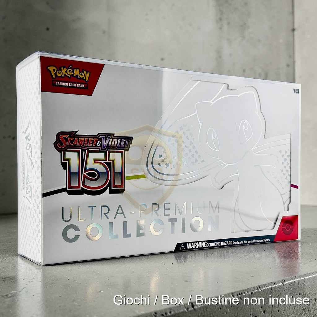 Custodia UPC 151 Mew semi-rigida Pokemon Ultra Premium Case UPC Fiamme Spettrali Charizard X