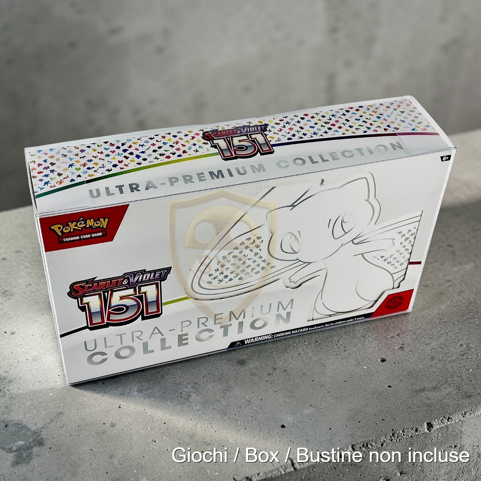 Custodia UPC 151 Mew semi-rigida Pokemon Ultra Premium Case UPC Fiamme Spettrali Charizard X
