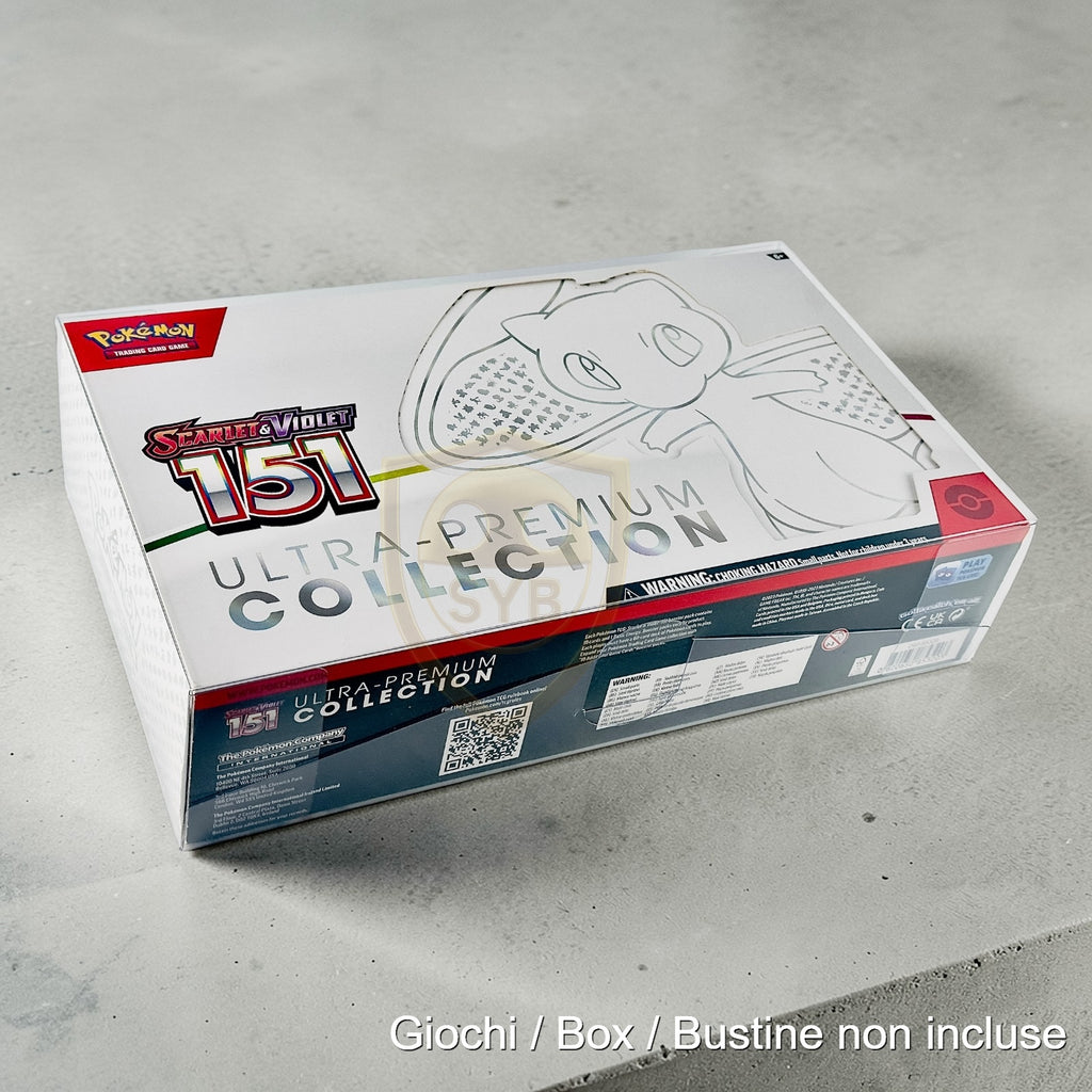 Custodia UPC 151 Mew semi-rigida Pokemon Ultra Premium Case UPC Fiamme Spettrali Charizard X