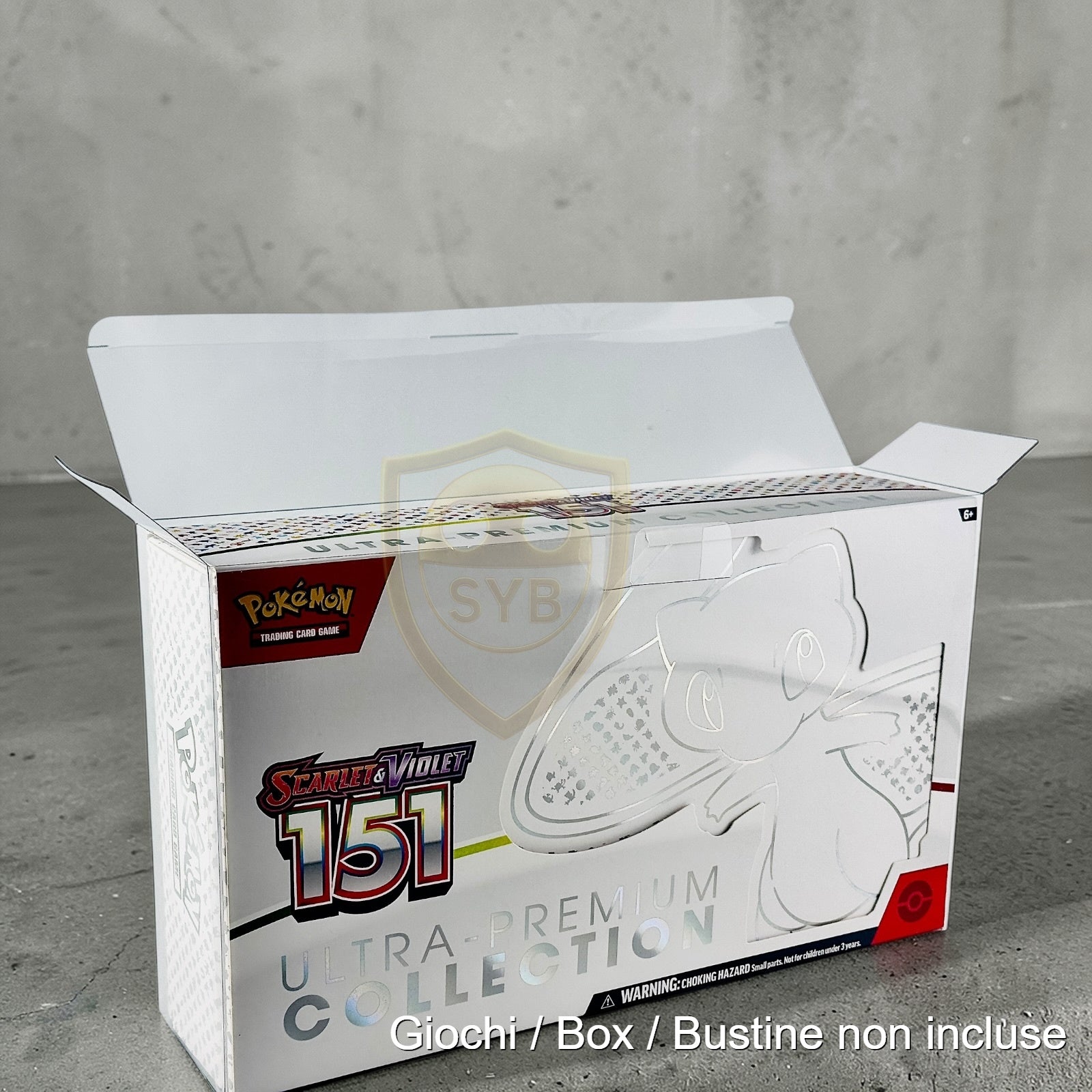 Custodia UPC 151 Mew semi-rigida Pokemon Ultra Premium Case UPC Fiamme Spettrali Charizard X