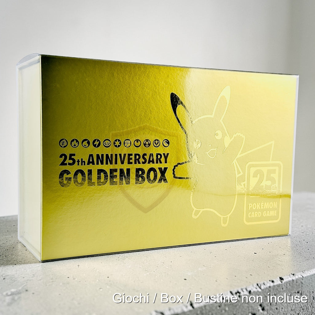 Custodia per Golden Box 25th Anniversary Pokemon Case in plastica semi-rigida