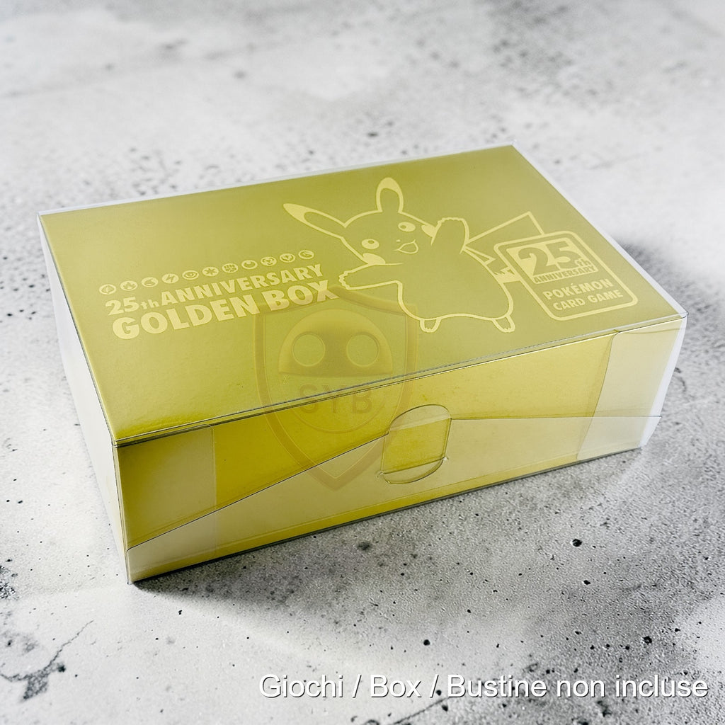 Custodia per Golden Box 25th Anniversary Pokemon Case in plastica semi-rigida