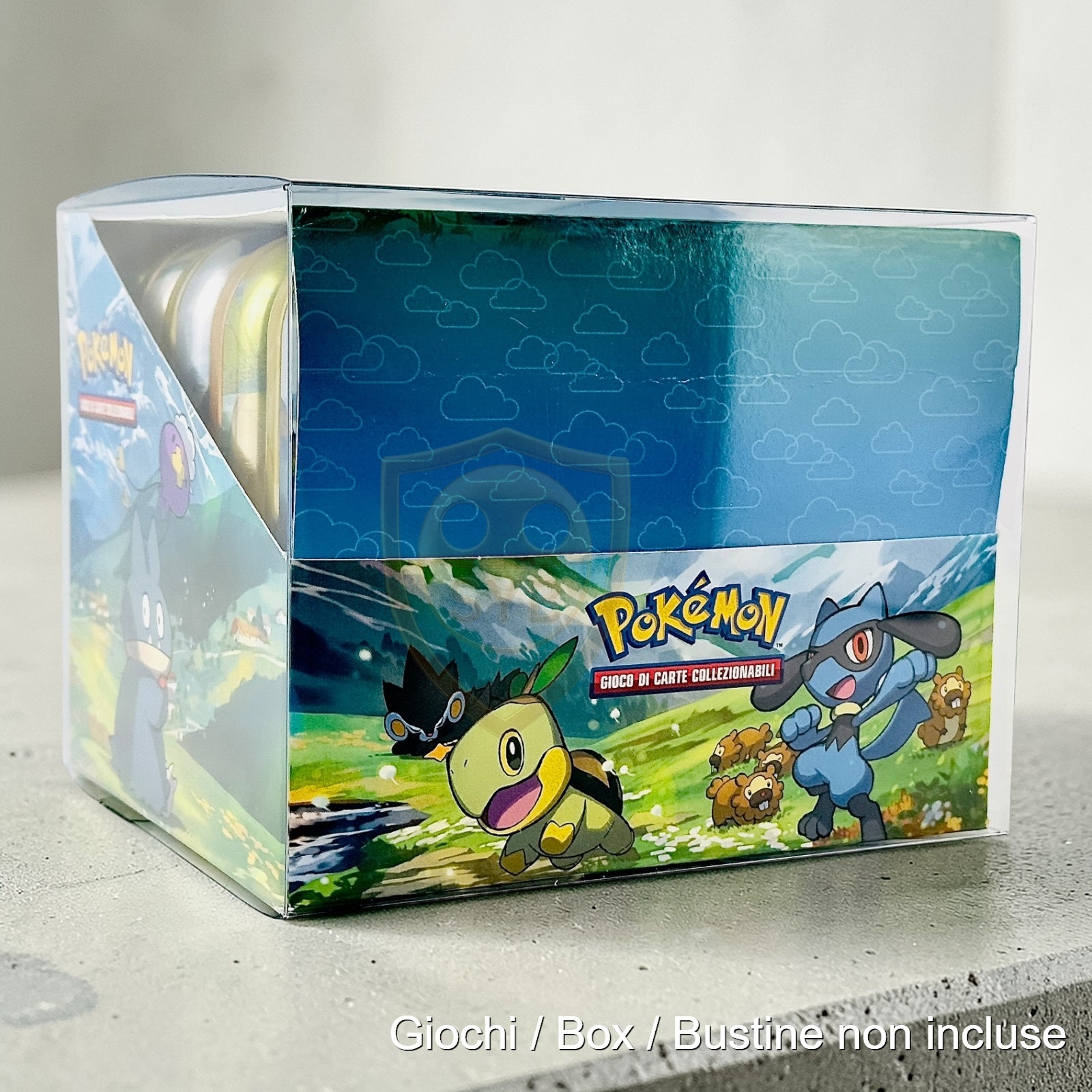 Custodia Pokemon Case 10 Mini Tin Teca Semi-rigida in Plastica Clear