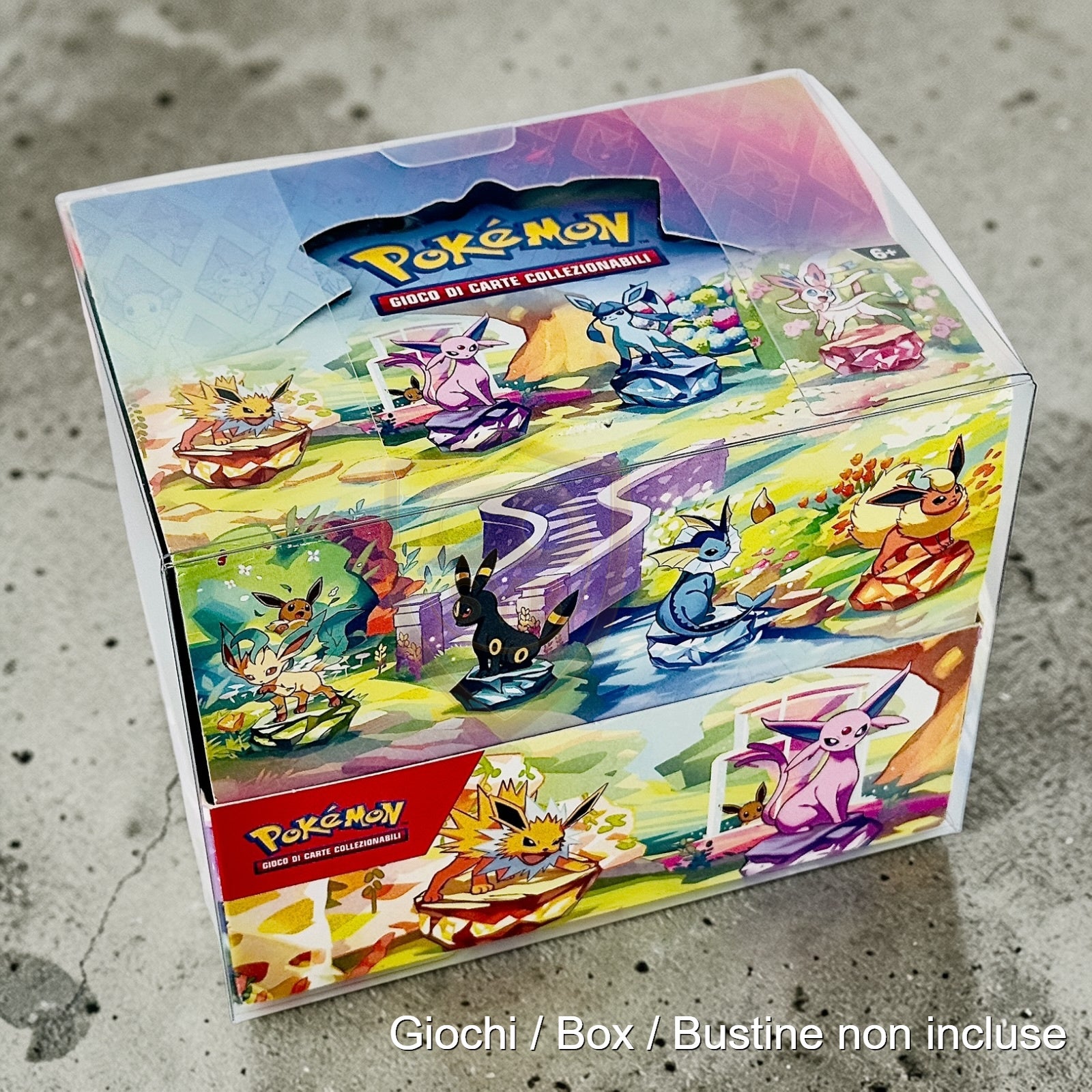 Custodia Per Case 8 Mini Tin Semi-rigida Teca Trasparente Pokemon