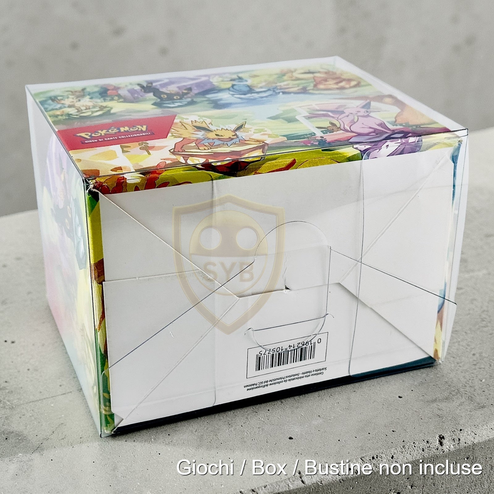 Custodia Per Case 8 Mini Tin Semi-rigida Teca Trasparente Pokemon