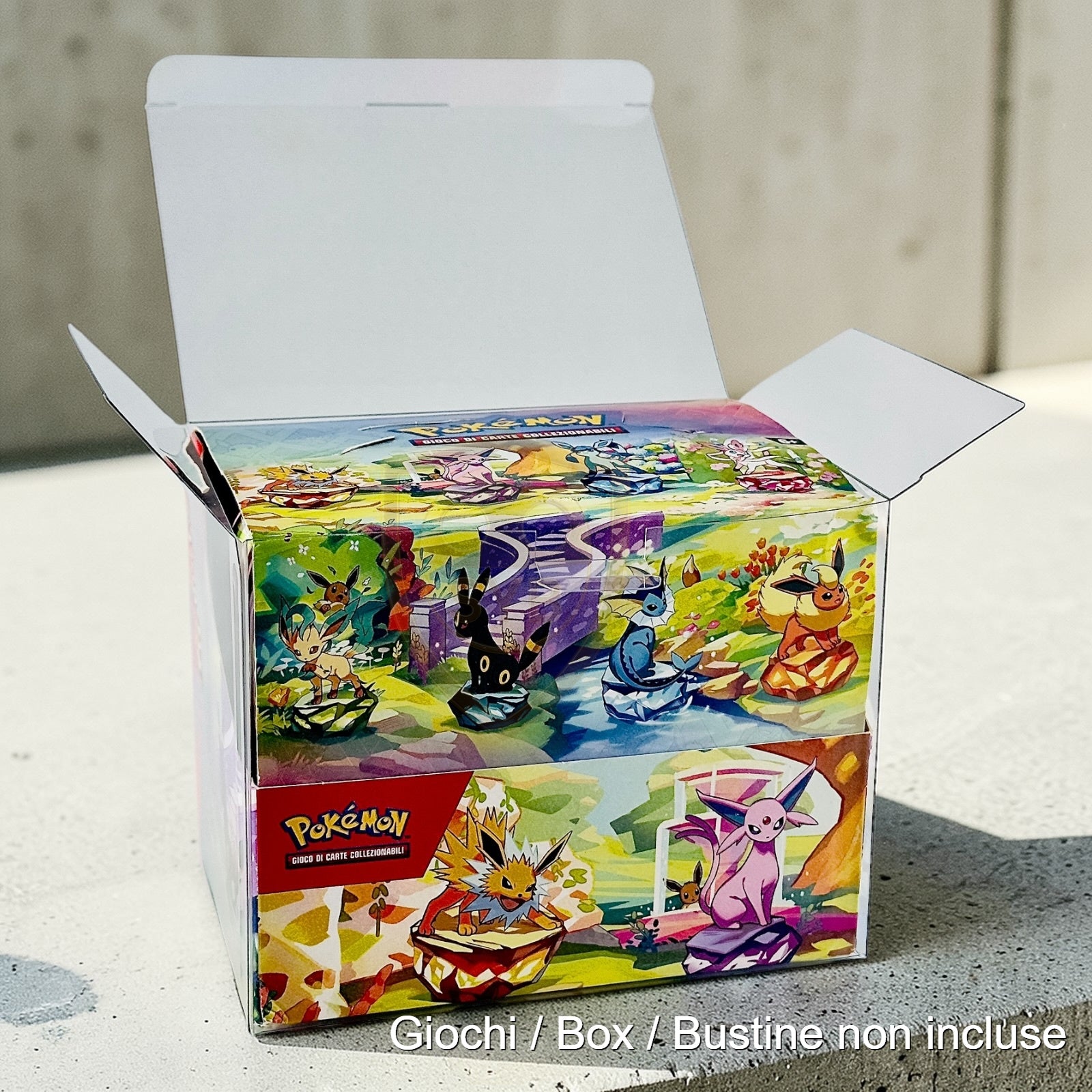 Custodia Per Case 8 Mini Tin Semi-rigida Teca Trasparente Pokemon