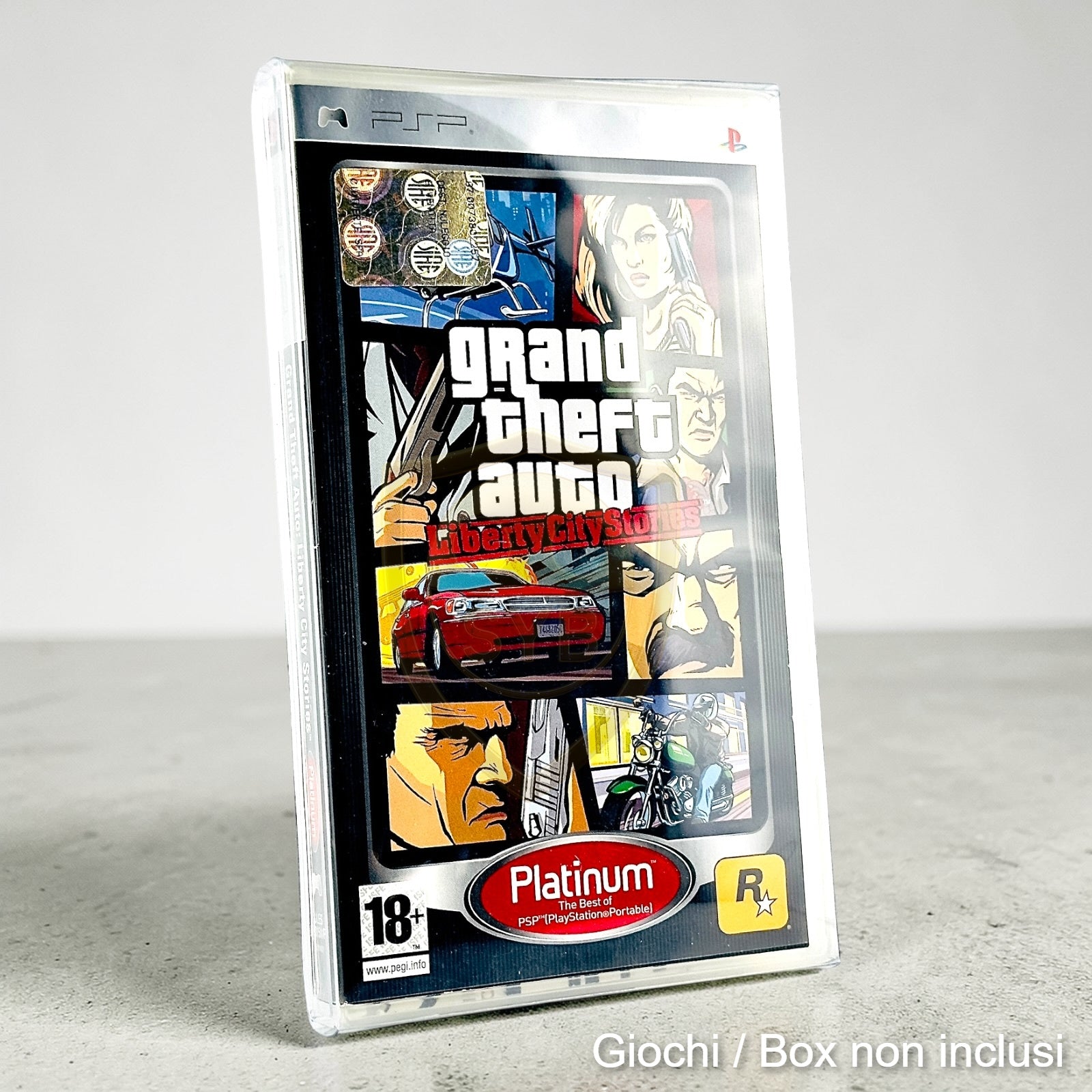 Custodia giochi PSP Console Play Station protezione plastica semi-rigida