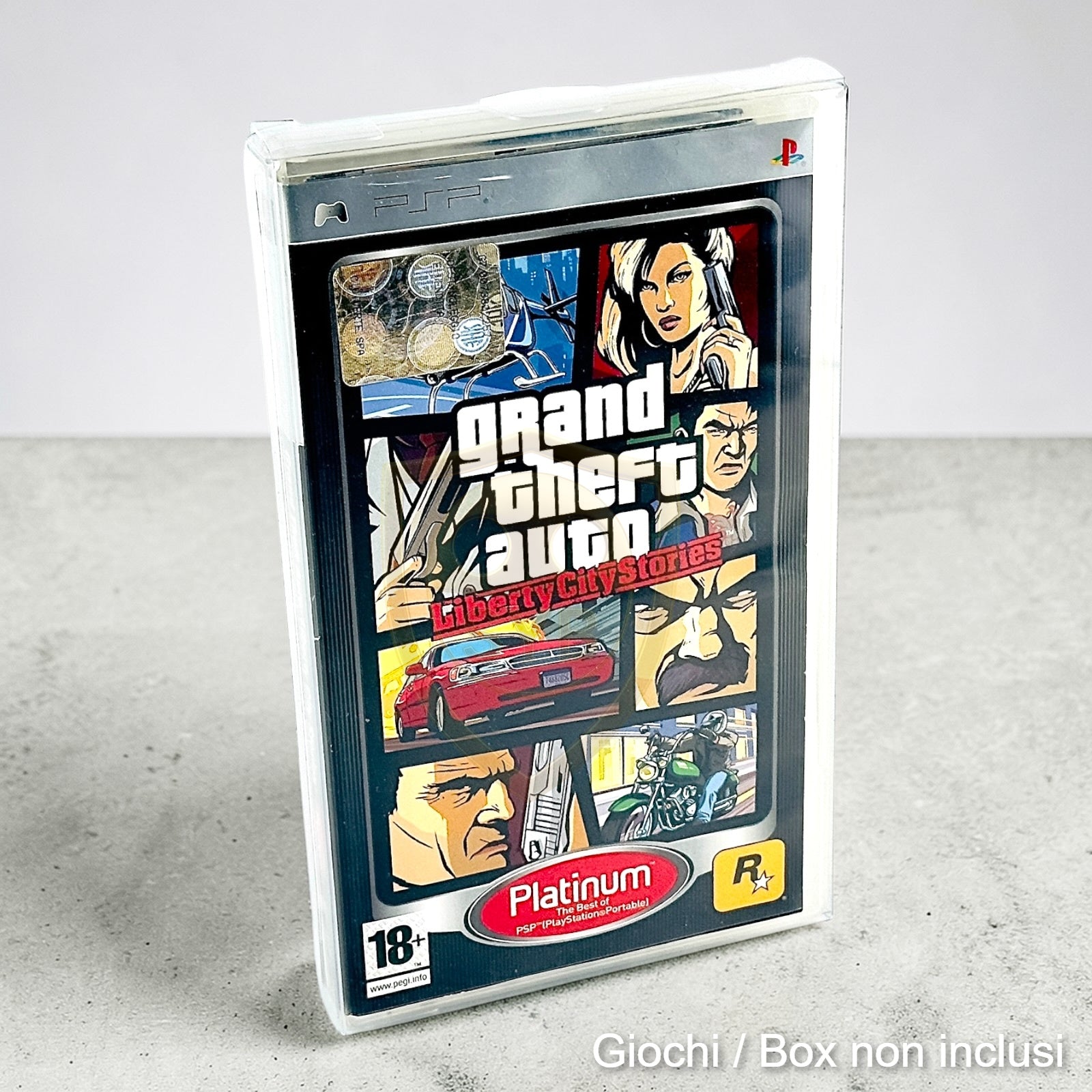 Custodia giochi PSP Console Play Station protezione plastica semi-rigida