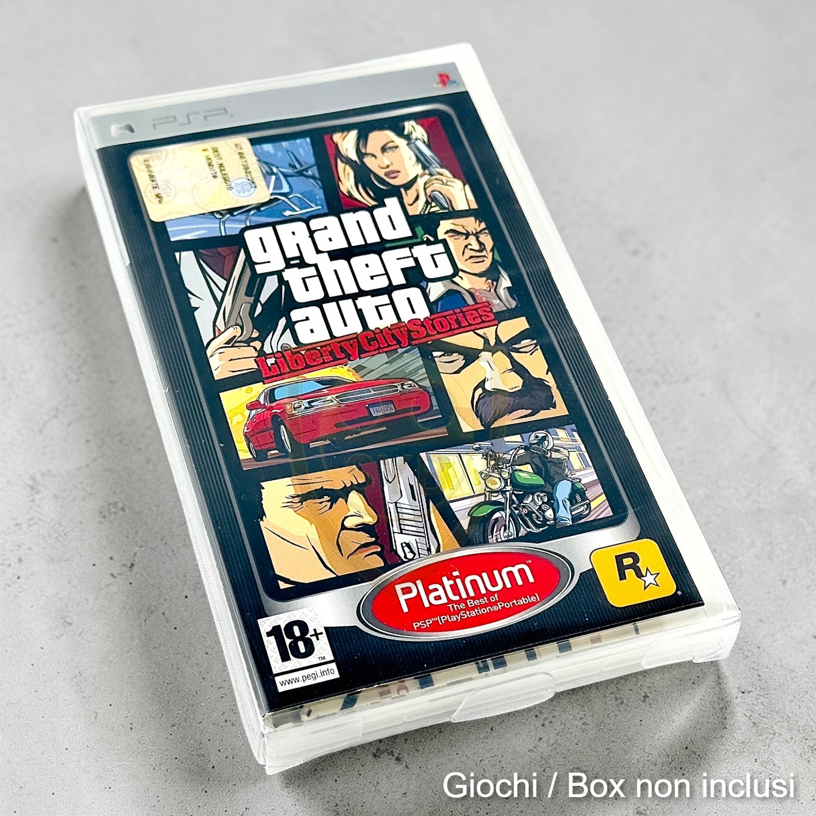 Custodia giochi PSP Console Play Station protezione plastica semi-rigida