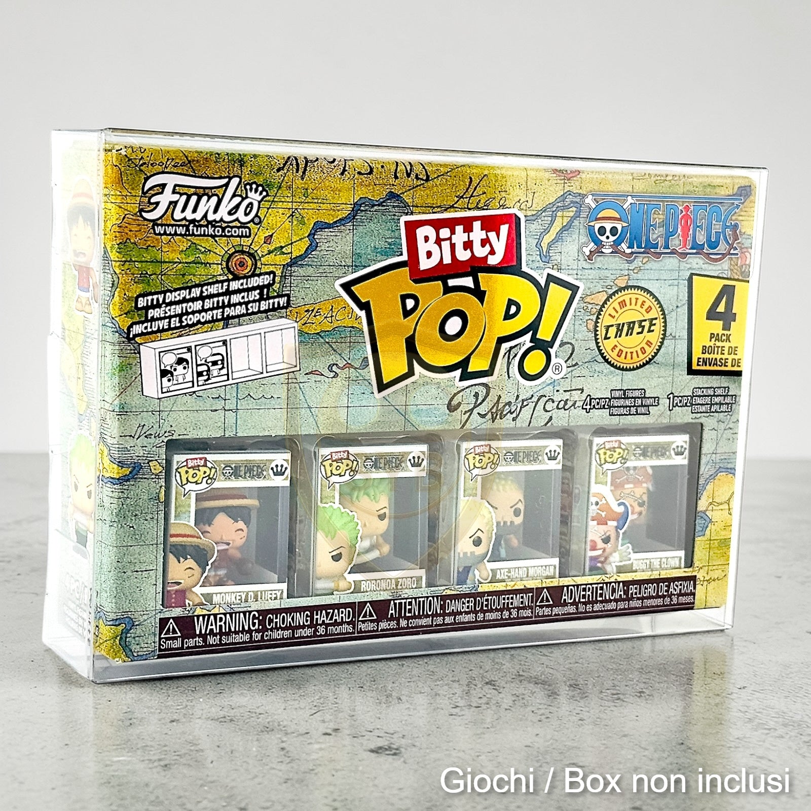 Custodia per Funko bitty Pop 4 pack box Teca semi-rigida in plastica trasparente