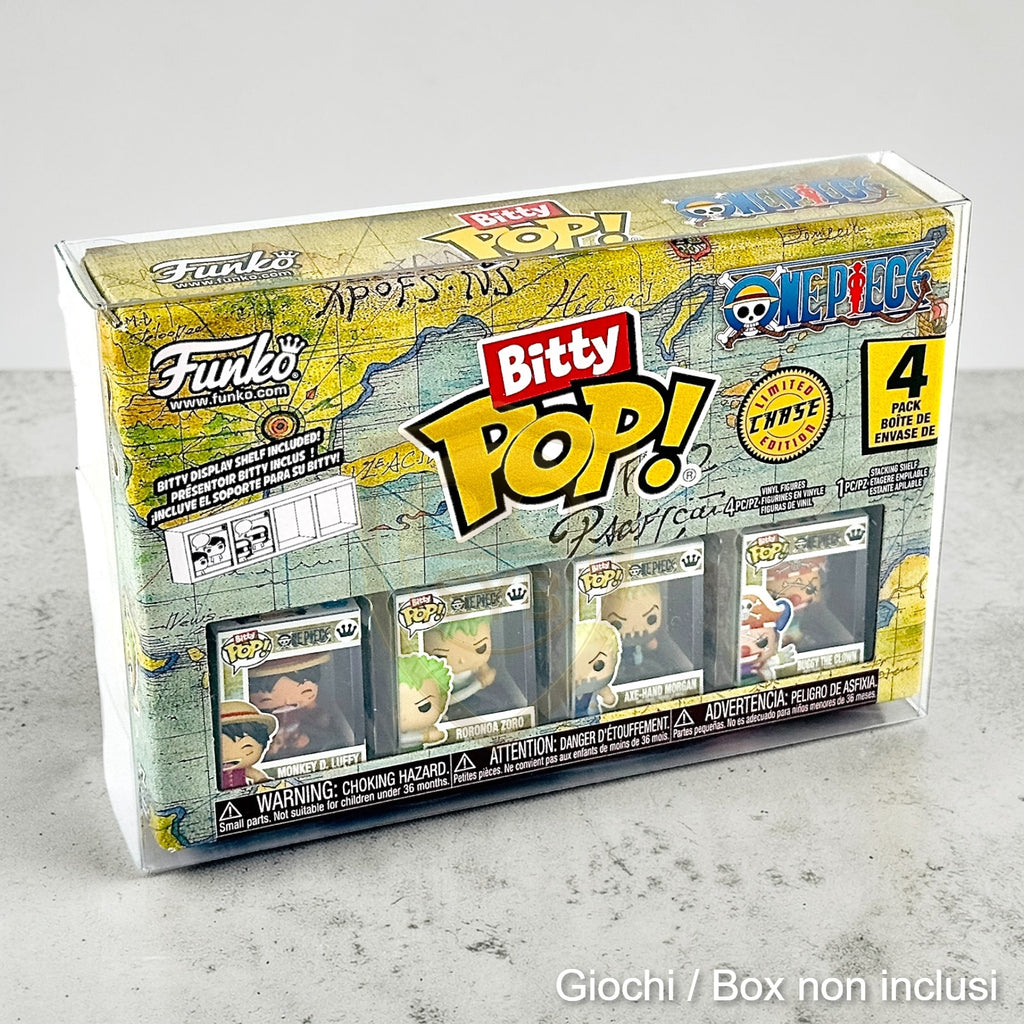 Custodia per Funko bitty Pop 4 pack box Teca semi-rigida in plastica trasparente