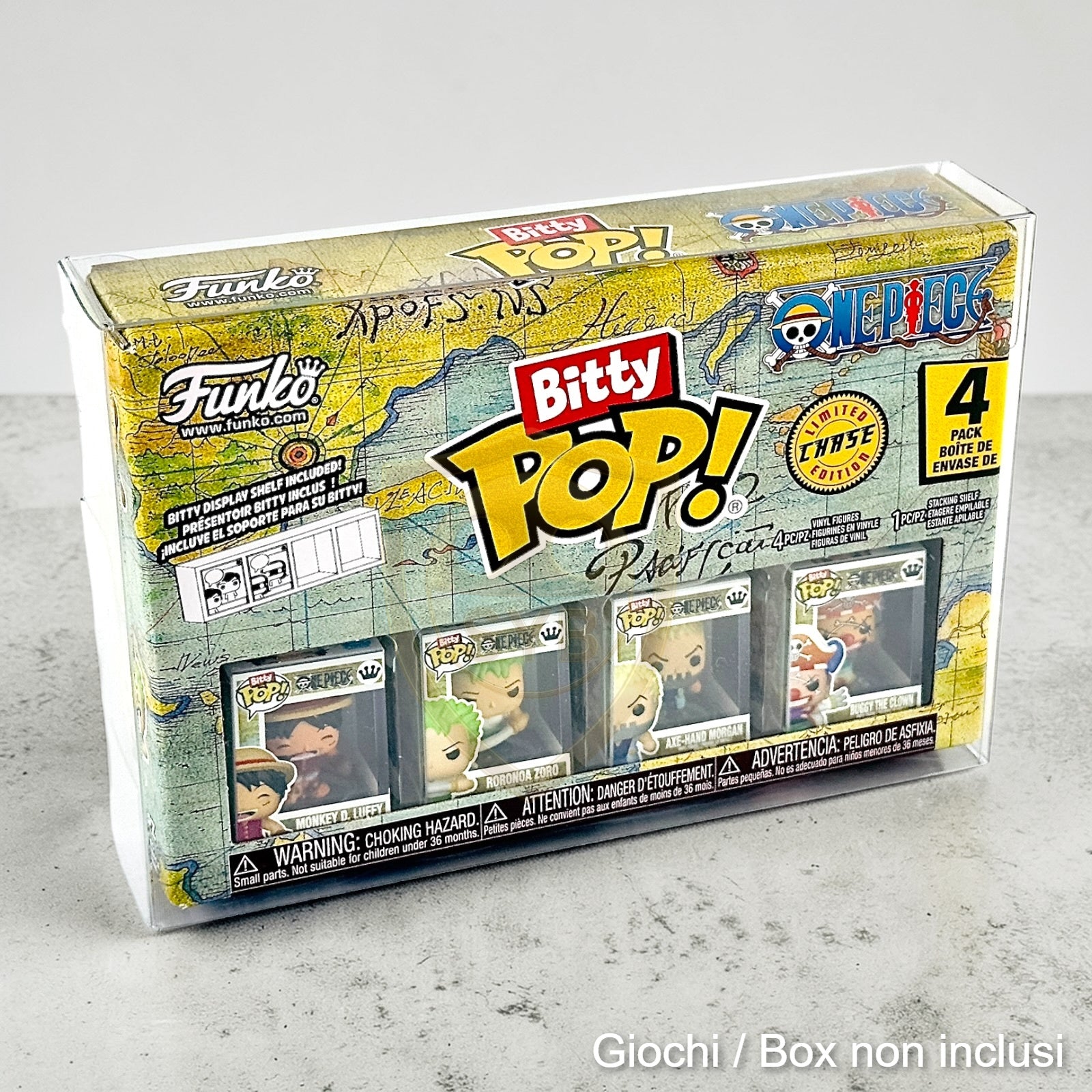 Custodia per Funko bitty Pop 4 pack box Teca semi-rigida in plastica trasparente