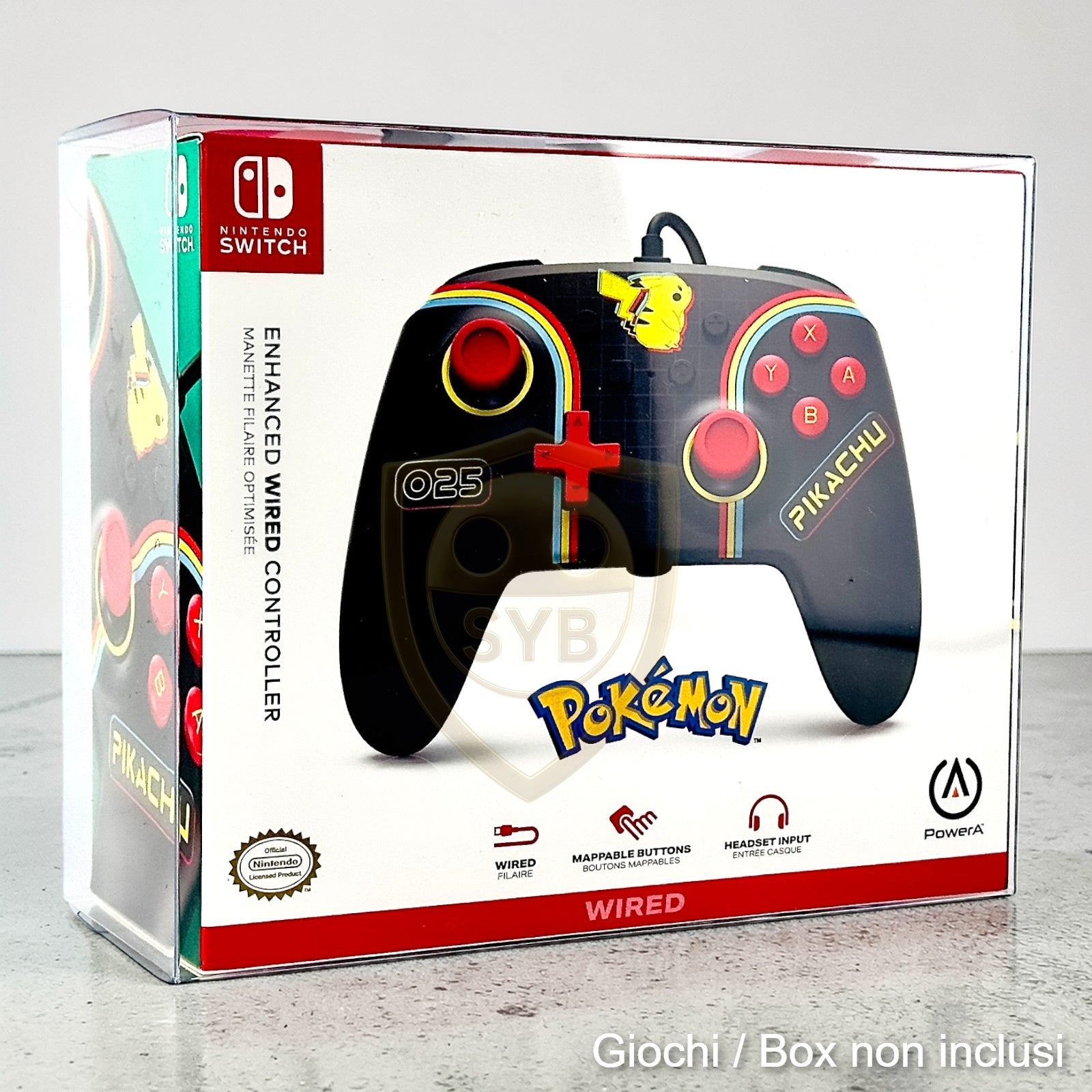 Custodia compatibile con controller Switch Enhanced wired Gamepad Teca semi-rigida in plastica
