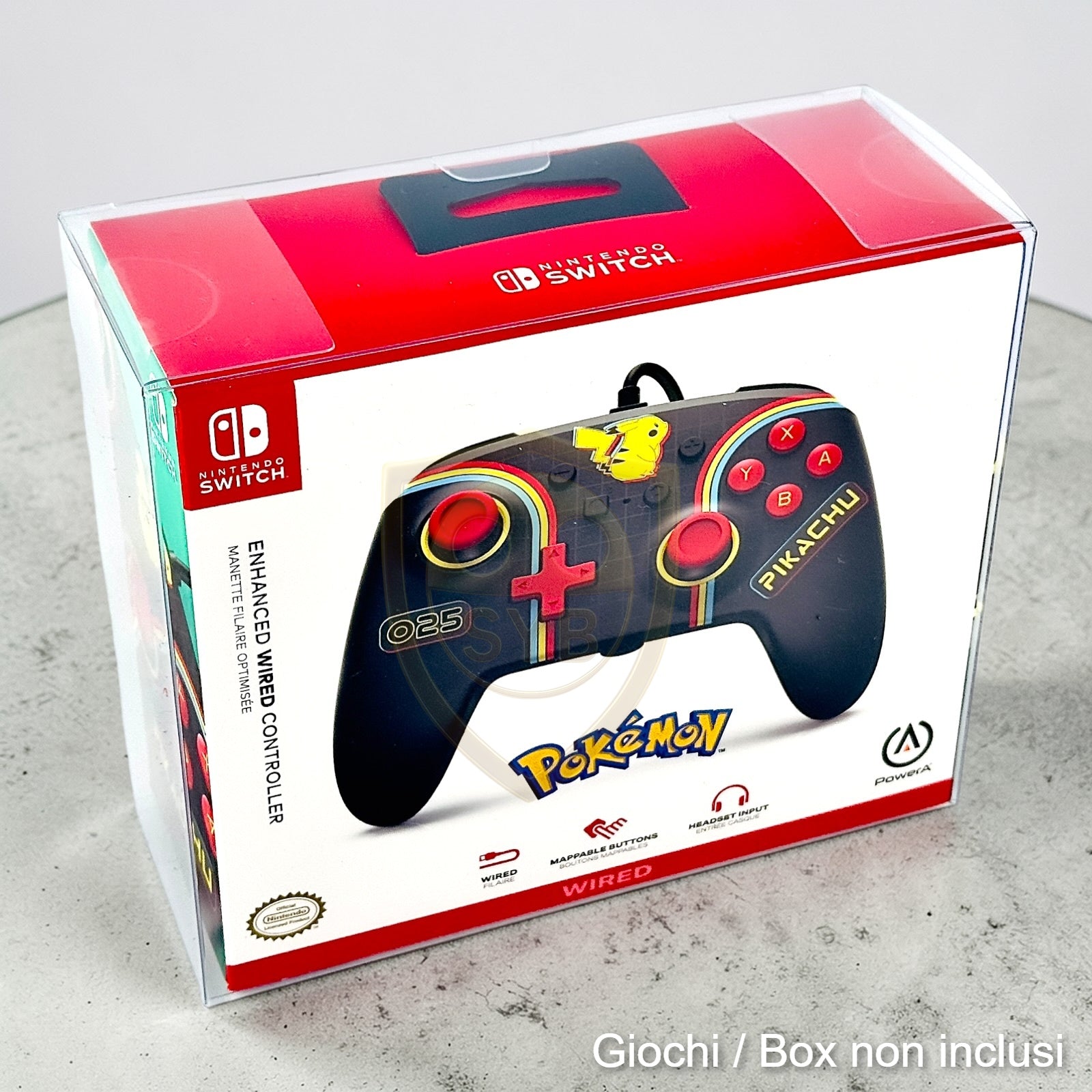 Custodia compatibile con controller Switch Enhanced wired Gamepad Teca semi-rigida in plastica