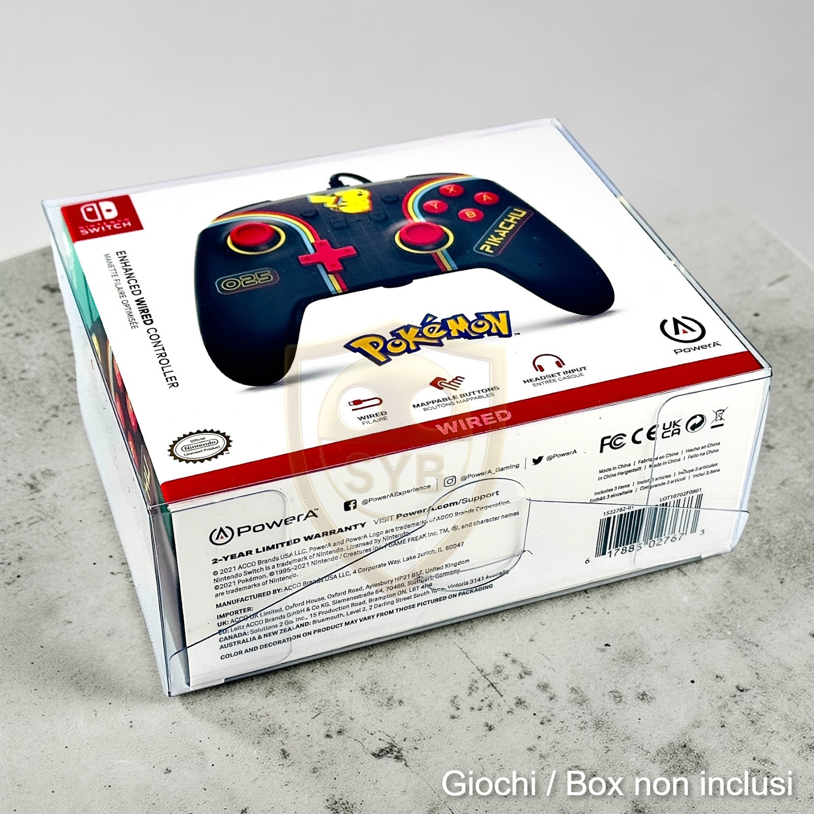 Custodia compatibile con controller Switch Enhanced wired Gamepad Teca semi-rigida in plastica