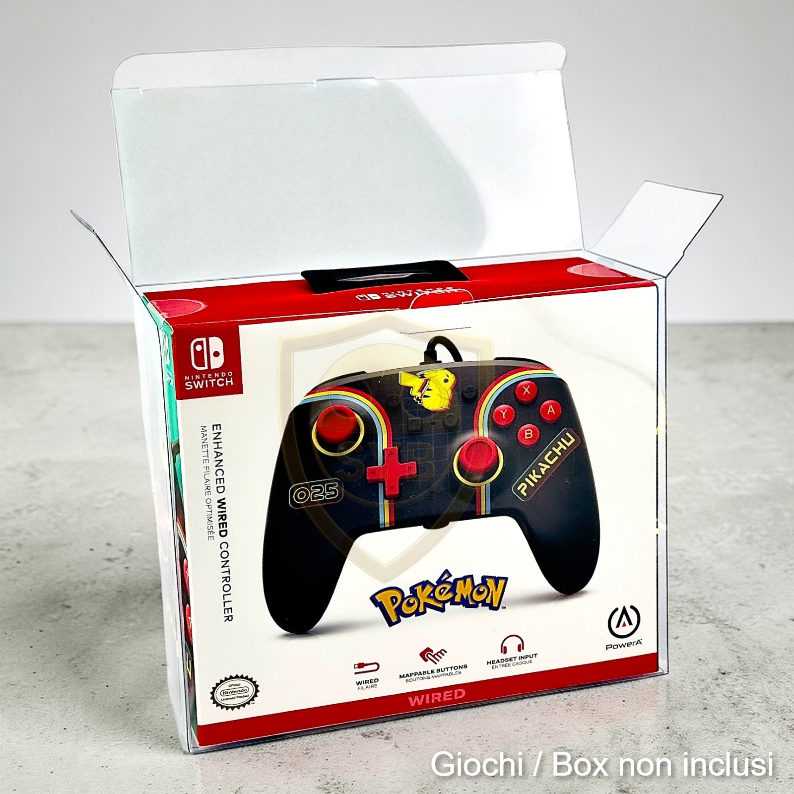 Custodia compatibile con controller Switch Enhanced wired Gamepad Teca semi-rigida in plastica