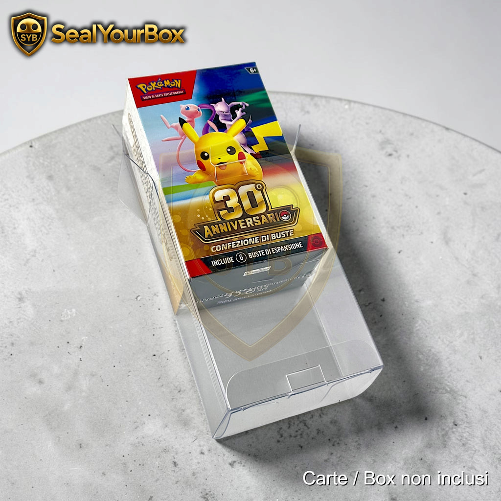 Teca semi-rigida Trasparente per Pokémon Bundle 6 Buste Nuova e Vecchia Vers. Kit Prerelease