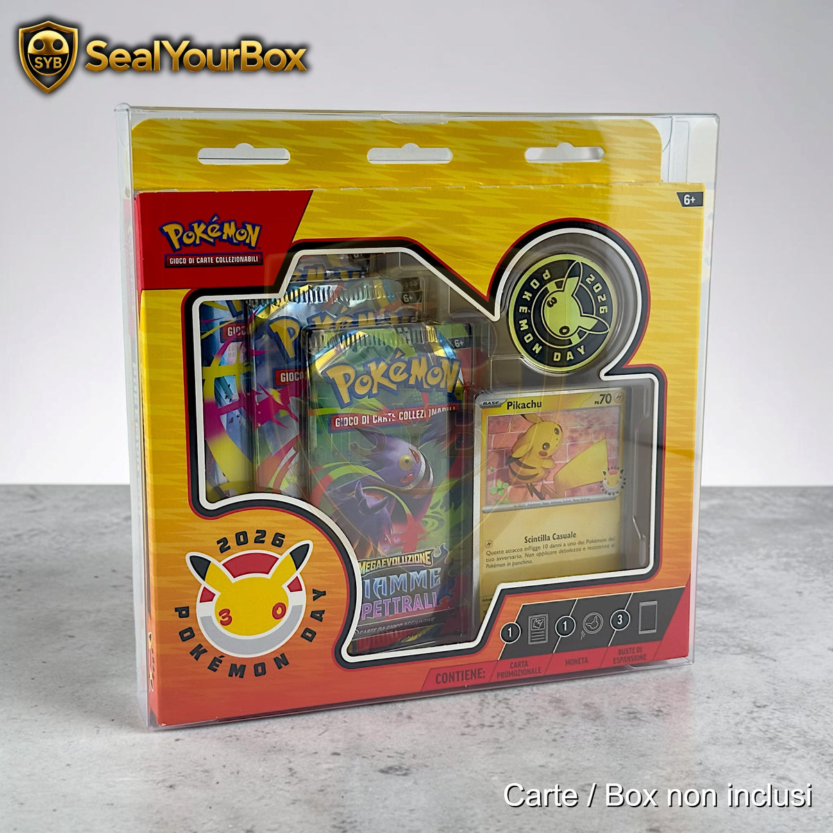 Custodia collezione Pokemon Day Pikachu 30th anniversario Promo Celebration Cover Semi Rigida