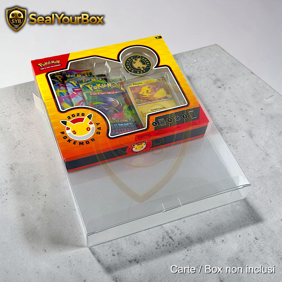Custodia collezione Pokemon Day Pikachu 30th anniversario Promo Celebration Cover Semi Rigida