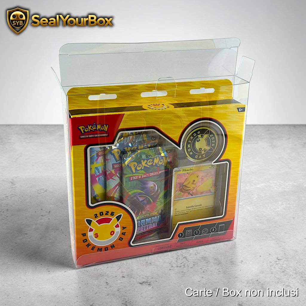 Custodia collezione Pokemon Day Pikachu 30th anniversario Promo Celebration Cover Semi Rigida
