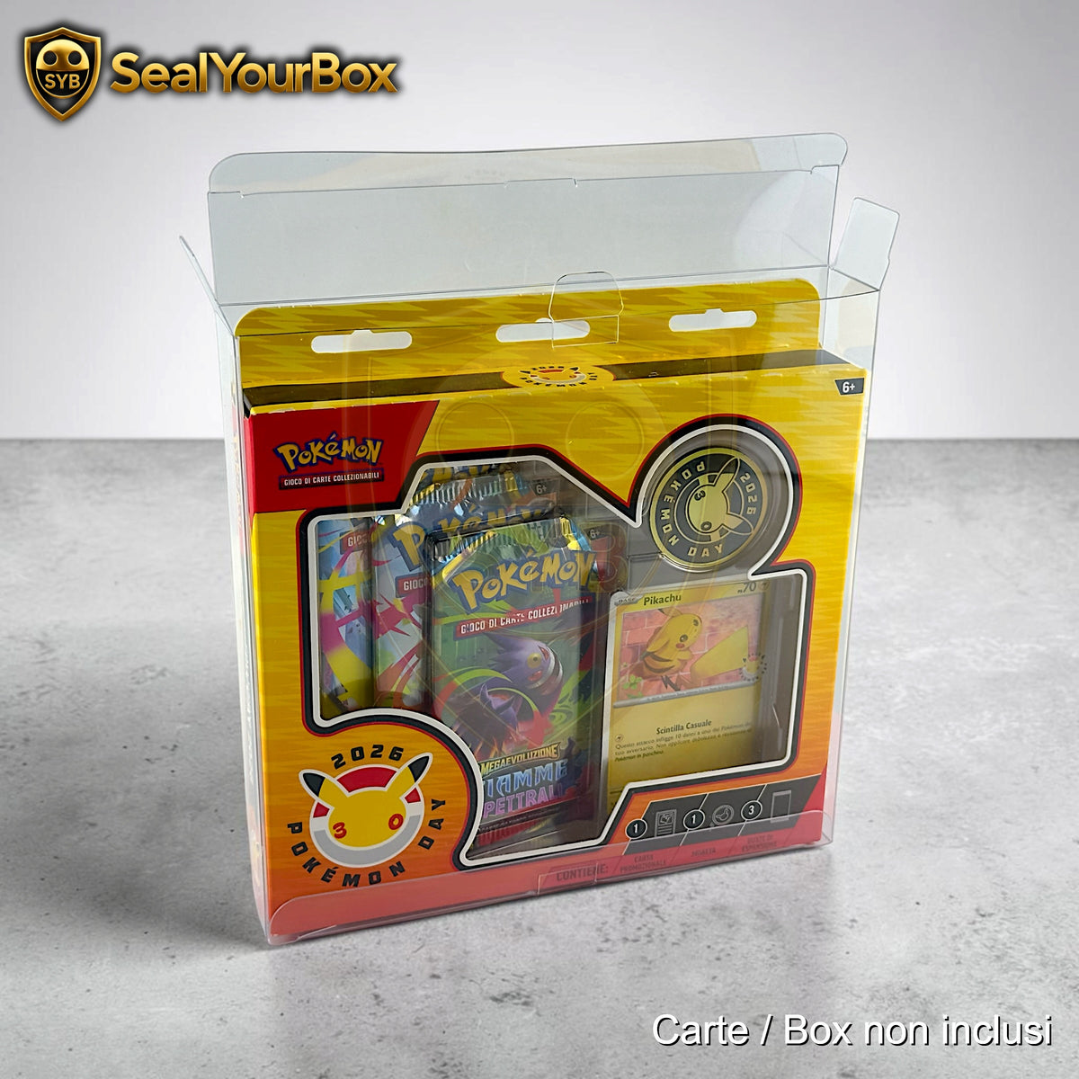 Custodia collezione Pokemon Day Pikachu 30th anniversario Promo Celebration Cover Semi Rigida