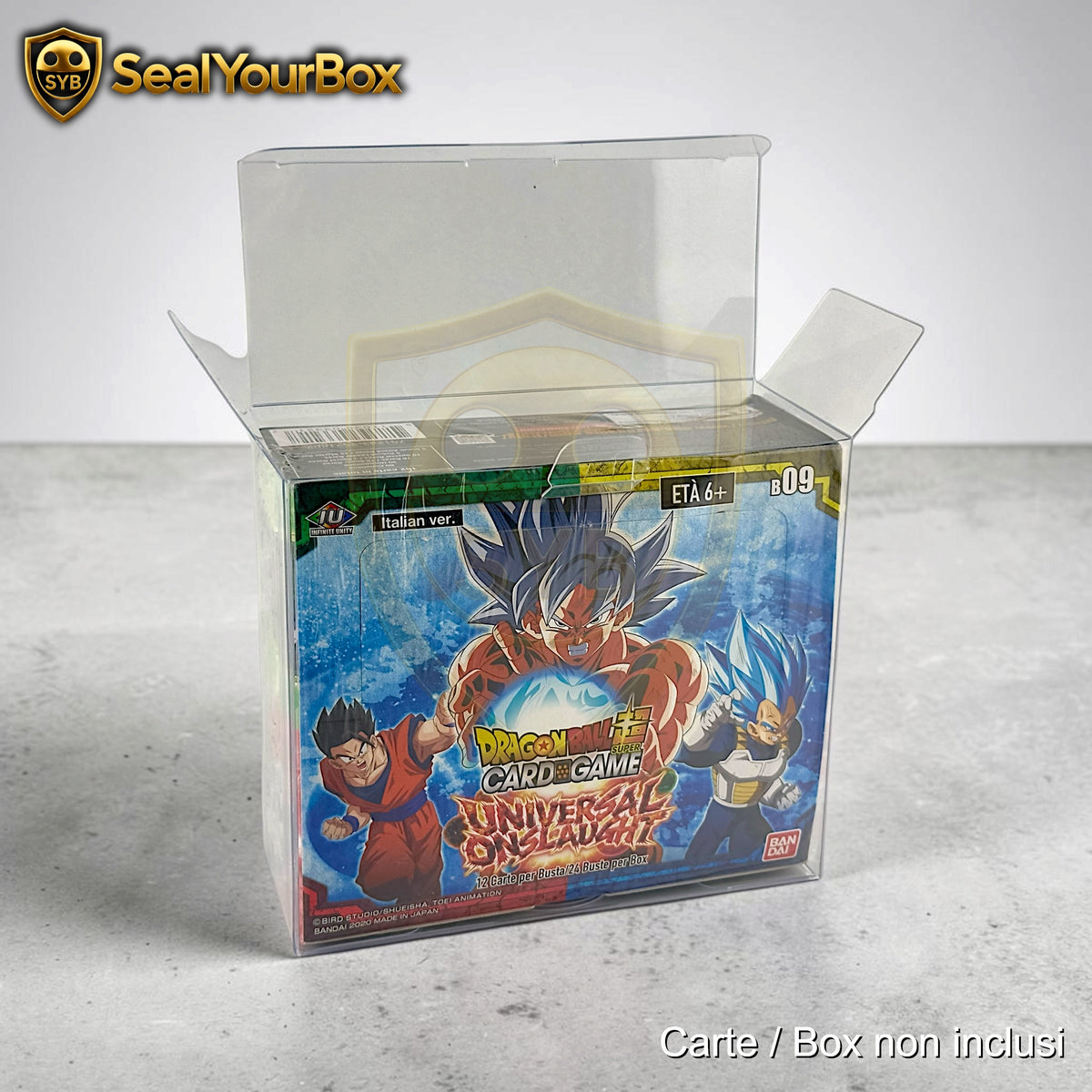 Custodia semi-rigida Trasparente per Booster Box Dragon Ball Fusion World – Box 24