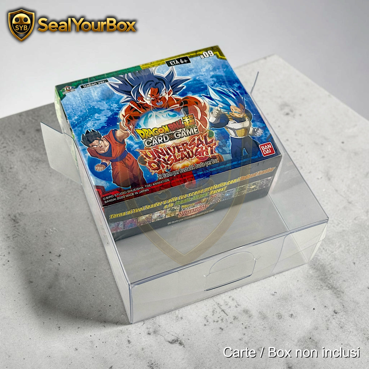 Custodia semi-rigida Trasparente per Booster Box Dragon Ball Fusion World – Box 24