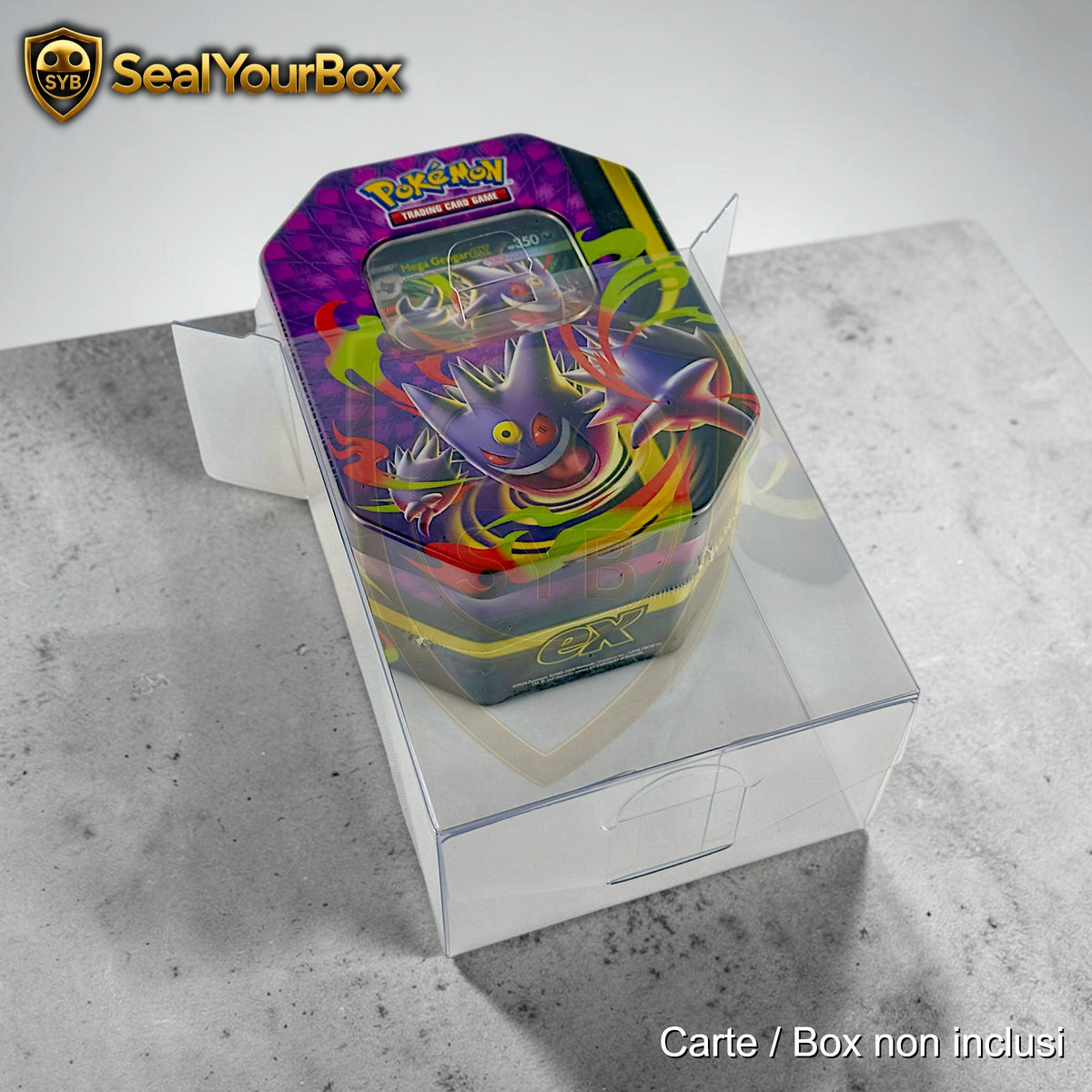 Teca Rigida Trasparente per Pokémon Tin / Scatole – Protector Case