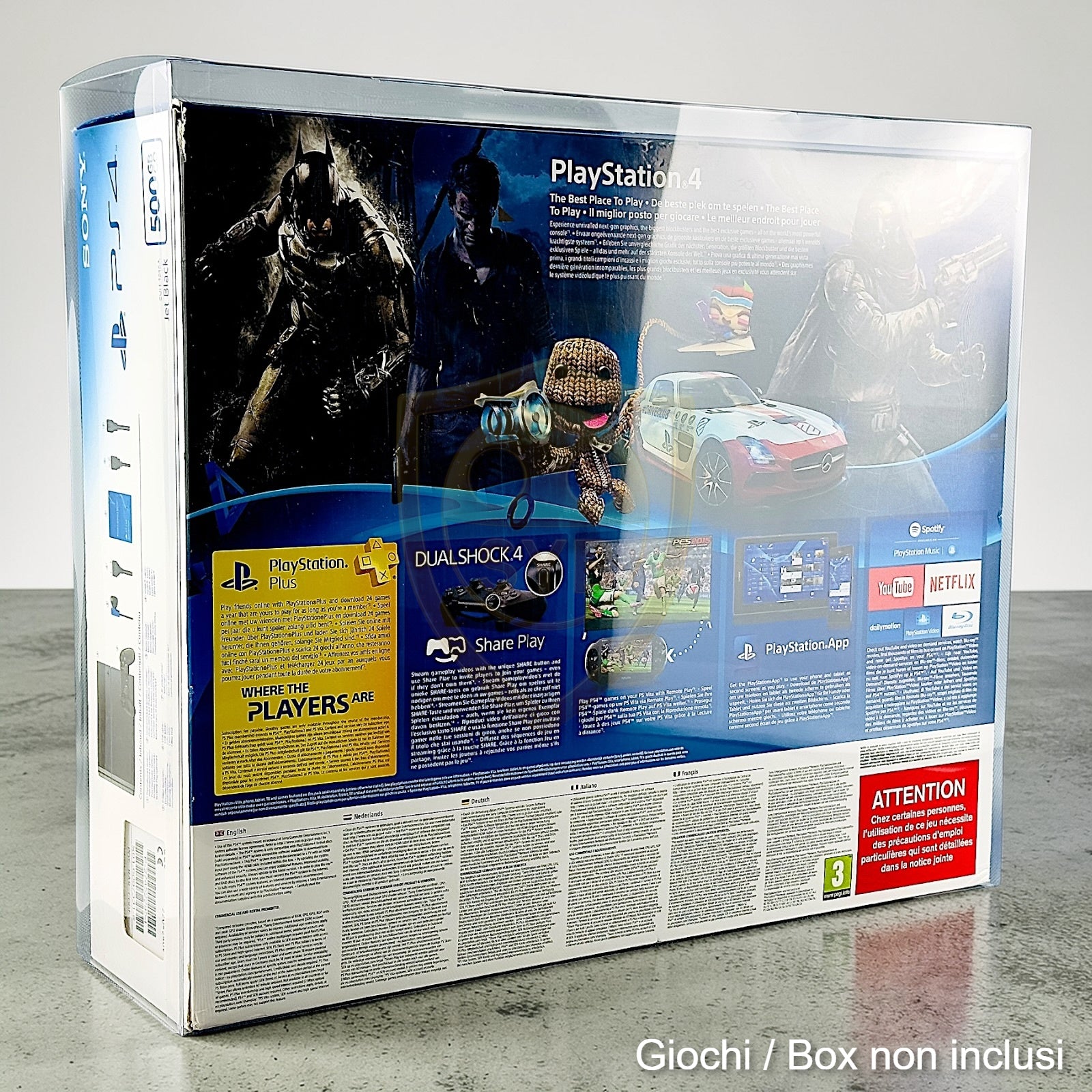 Custodia Sony PlayStation PS4 Fat Console Protezione semi-rigida Trasparente