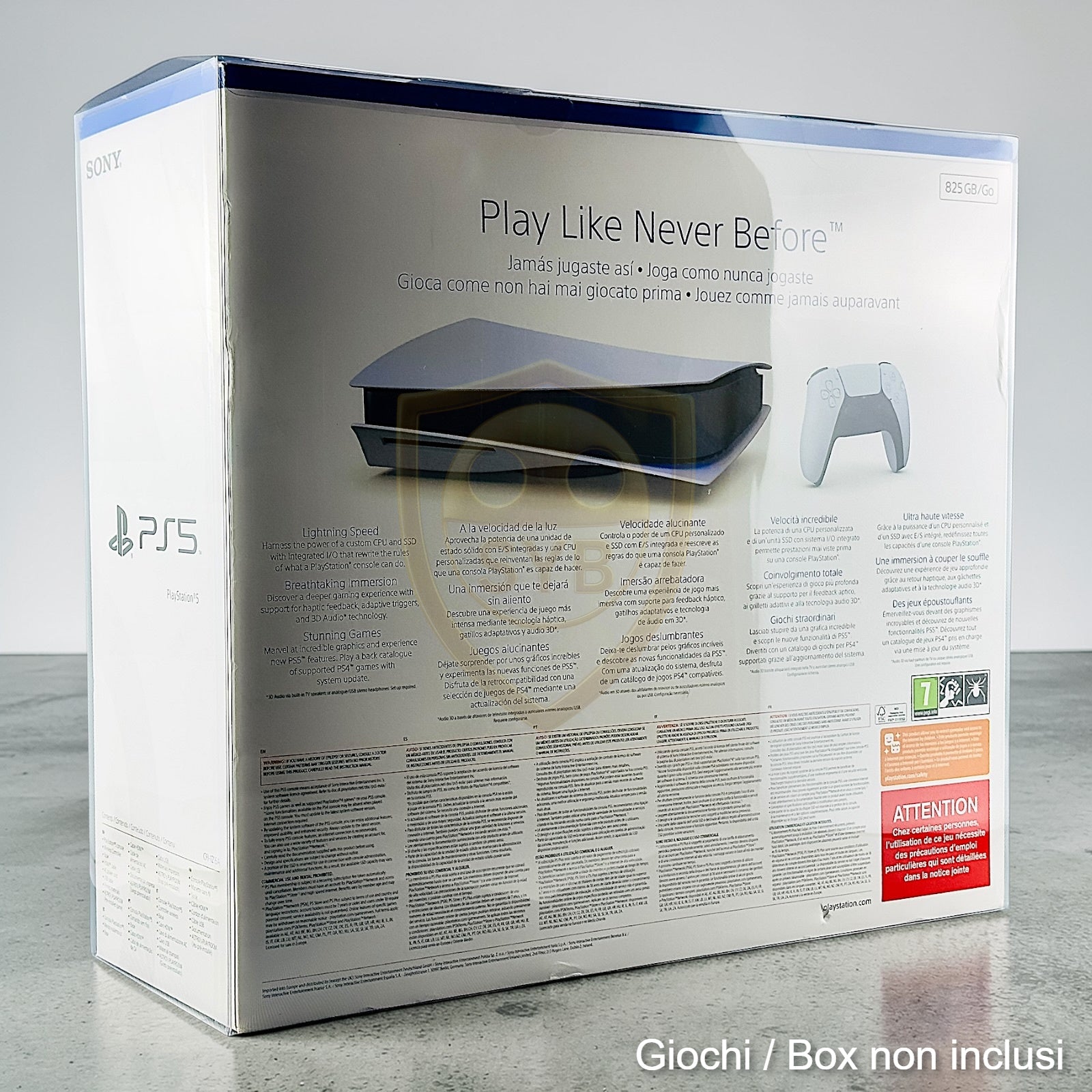 Custodia Sony PlayStation PS5 Console Protezione semi-rigida Trasparente Game