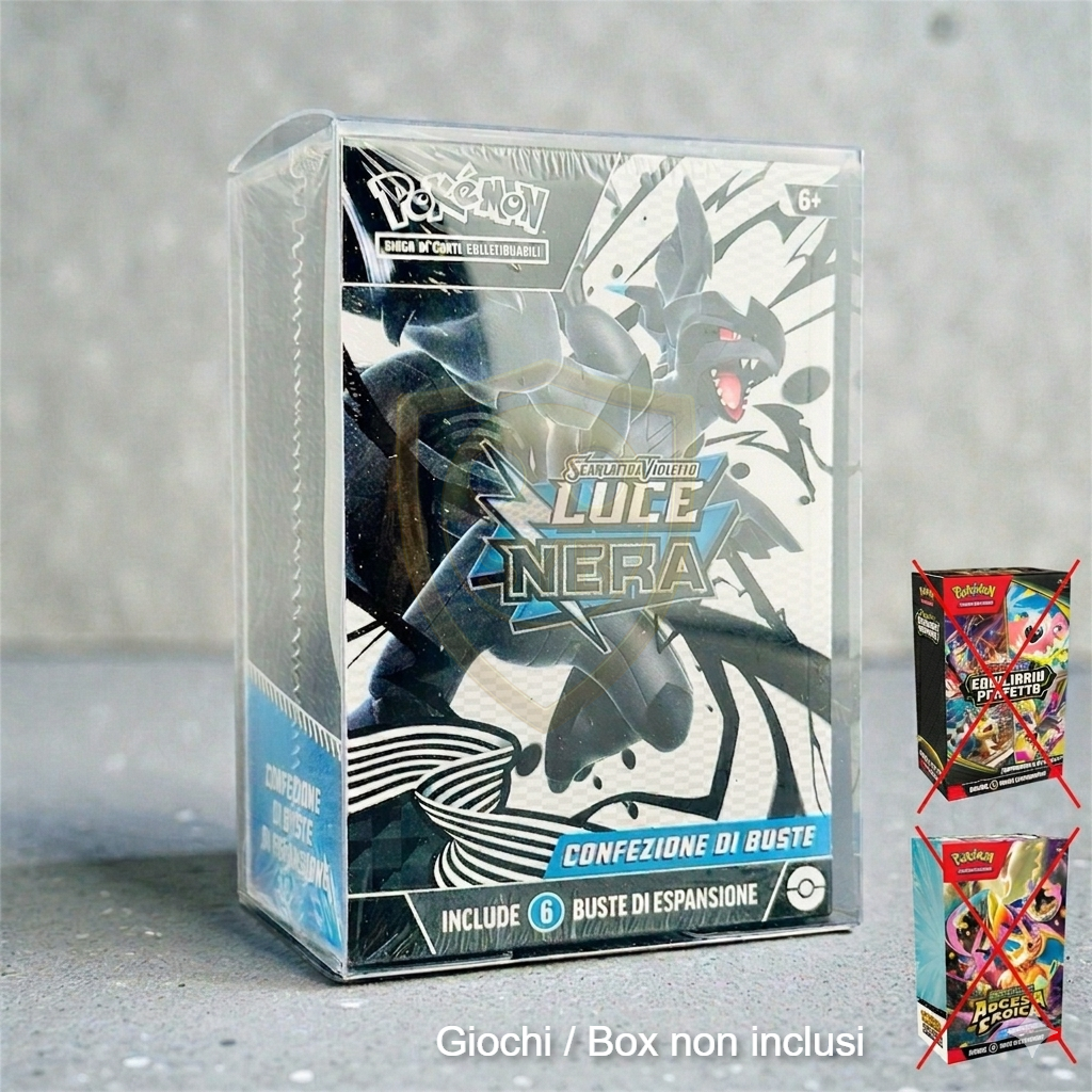 Teca semi-rigida Trasparente per Pokémon Kit Prerelease – Bundle 6 Buste