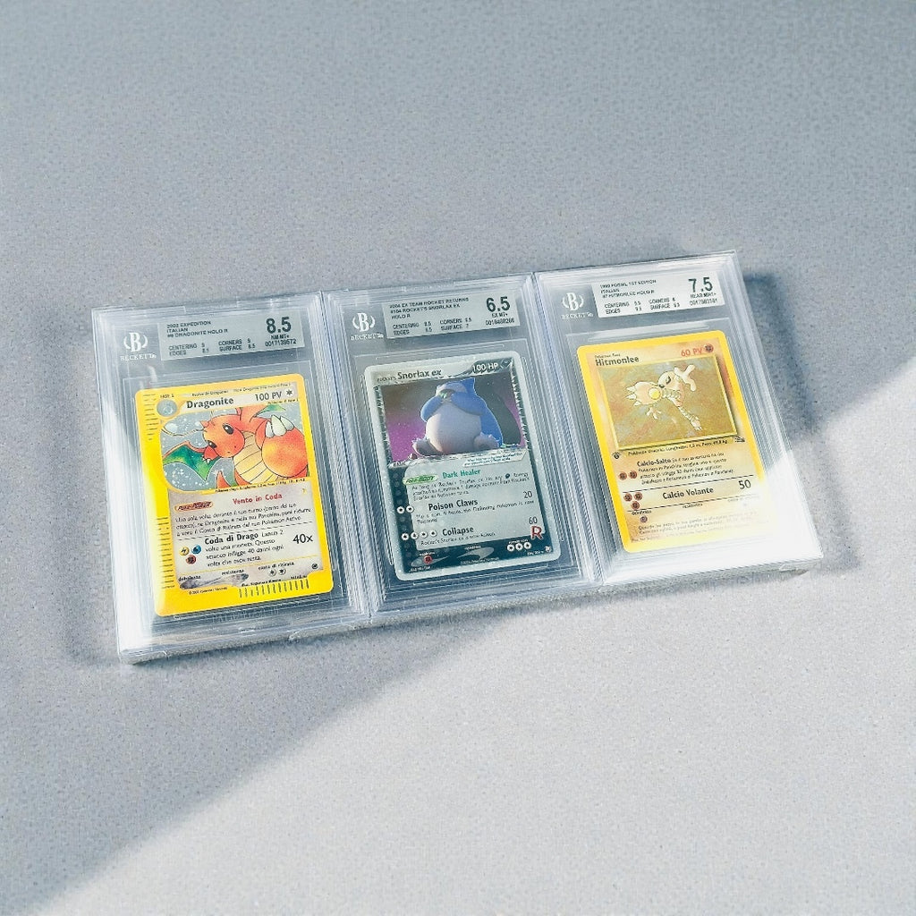 Cornice Rigida Trasparente per 3 Carte Gradate – Espositore BGS Display Case