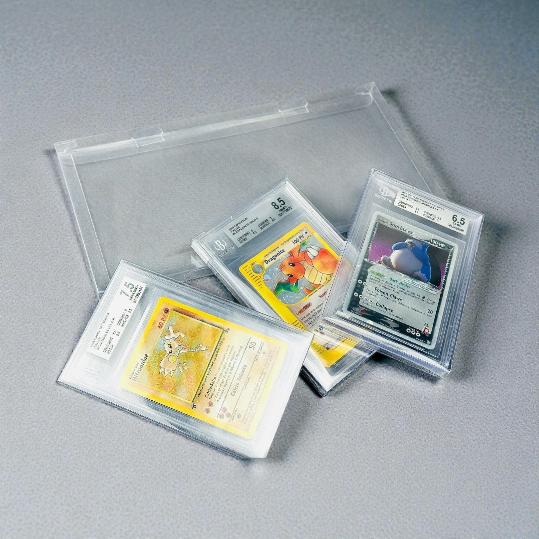 Cornice Rigida Trasparente per 3 Carte Gradate – Espositore BGS Display Case