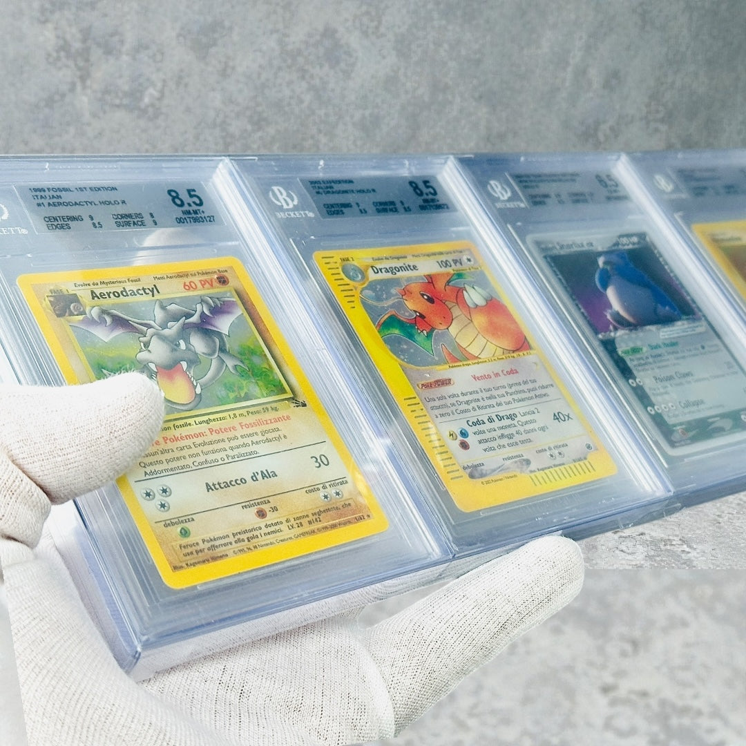 Quadro Rigido Trasparente per 4 Carte Gradate – Espositore BGS Display Case