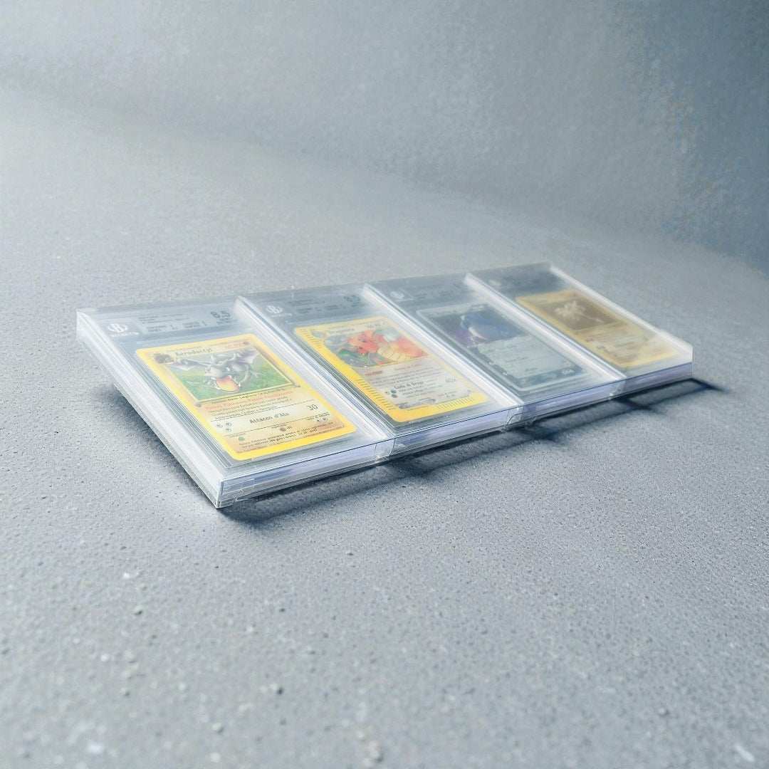 Quadro Rigido Trasparente per 4 Carte Gradate – Espositore BGS Display Case