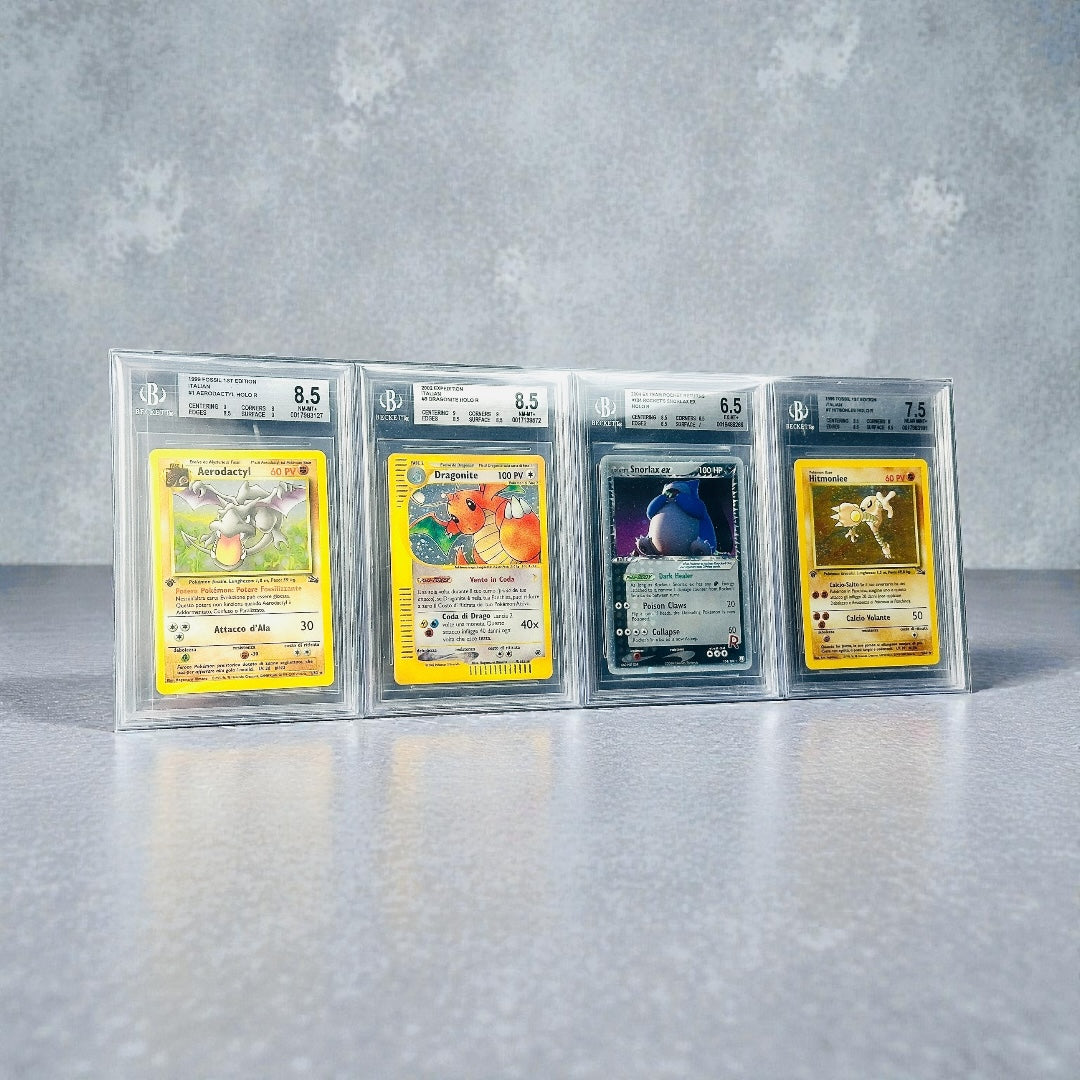 Quadro Rigido Trasparente per 4 Carte Gradate – Espositore BGS Display Case