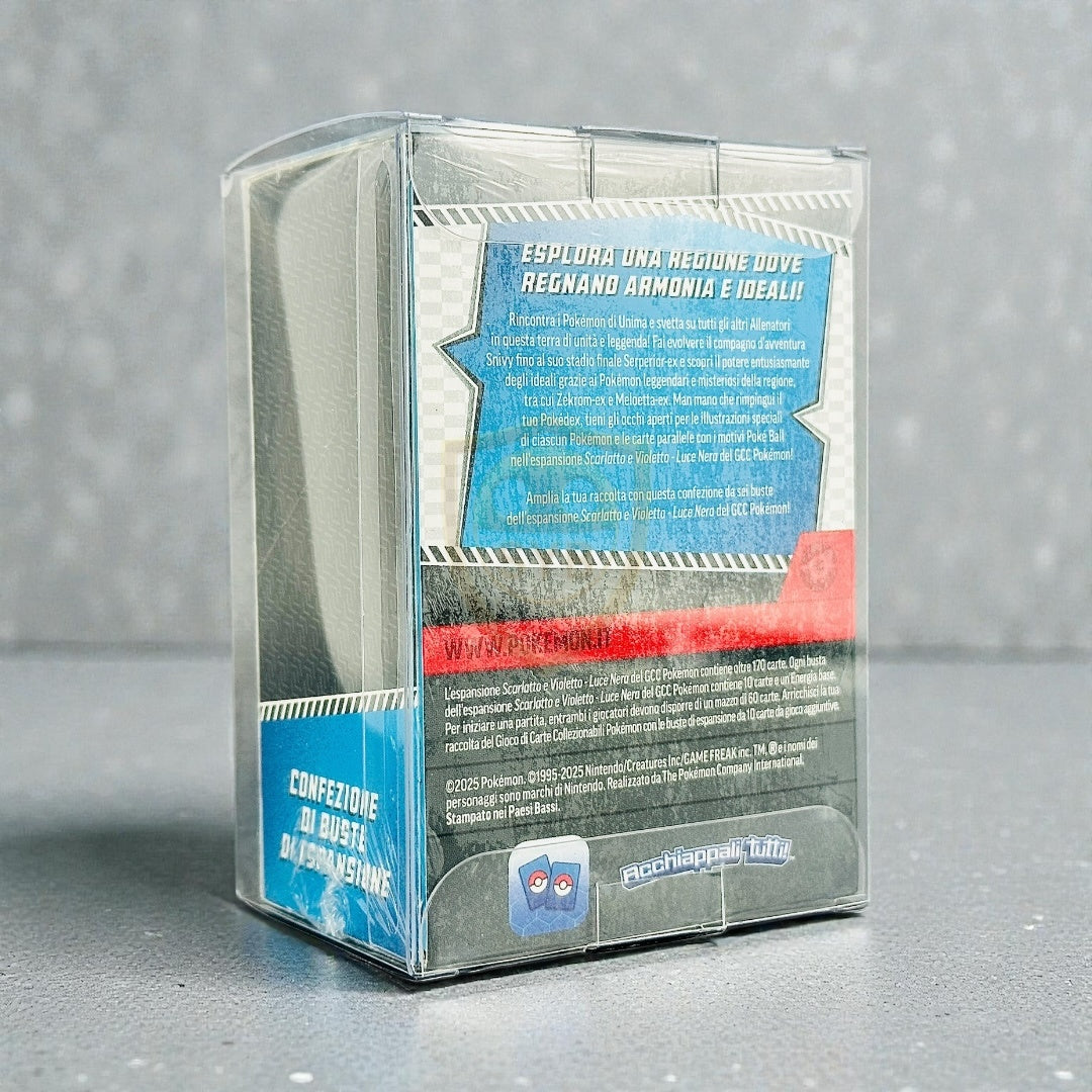 Teca Rigida Trasparente per Pokémon Kit Prerelease – Bundle 6 Buste