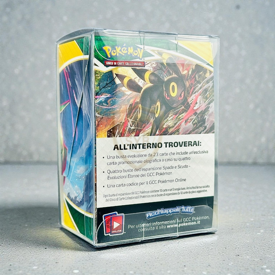Teca Rigida Trasparente per Pokémon Kit Prerelease – Bundle 6 Buste