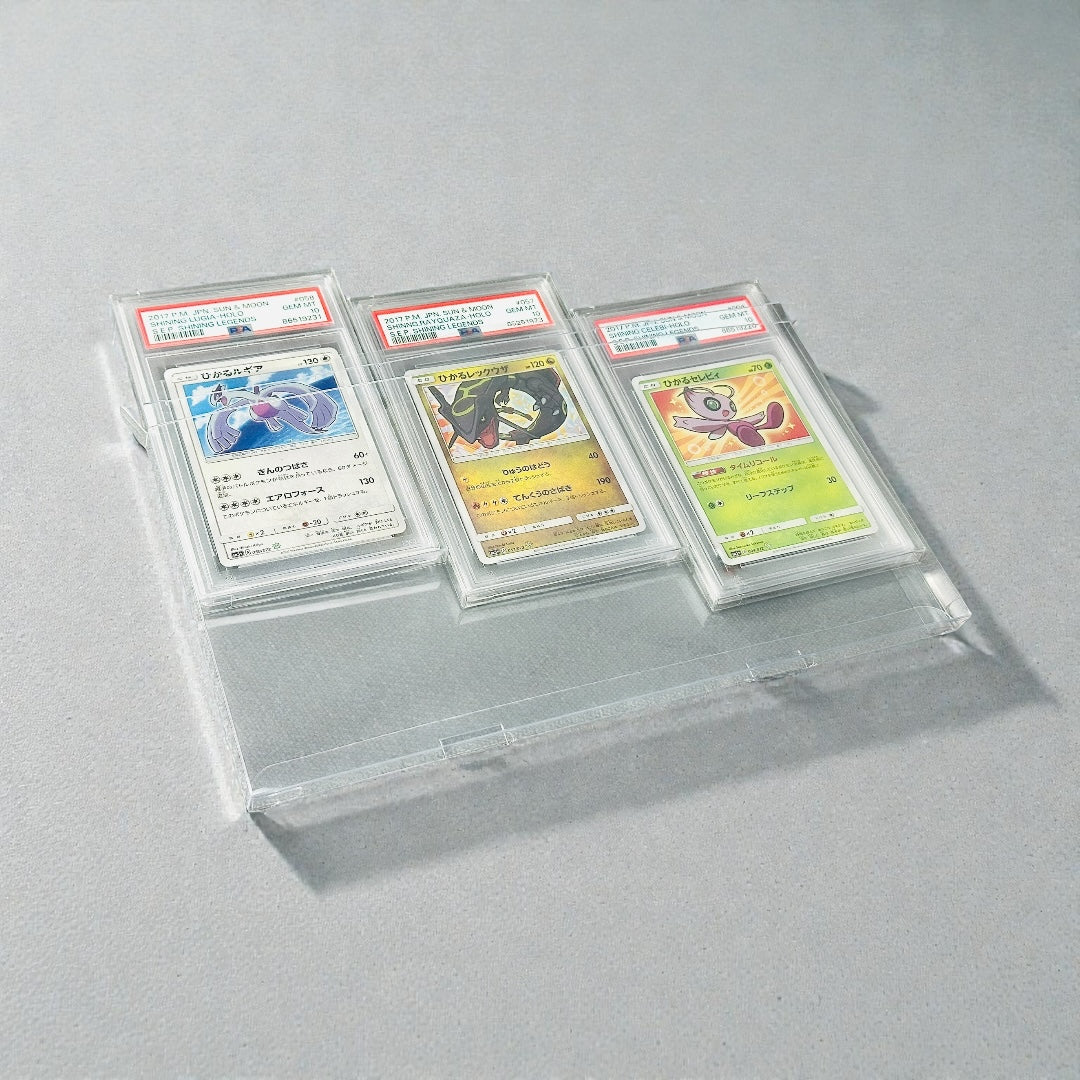 Cornice Trasparente Rigida per 3 Carte Gradate – PSA / PCA / CGC