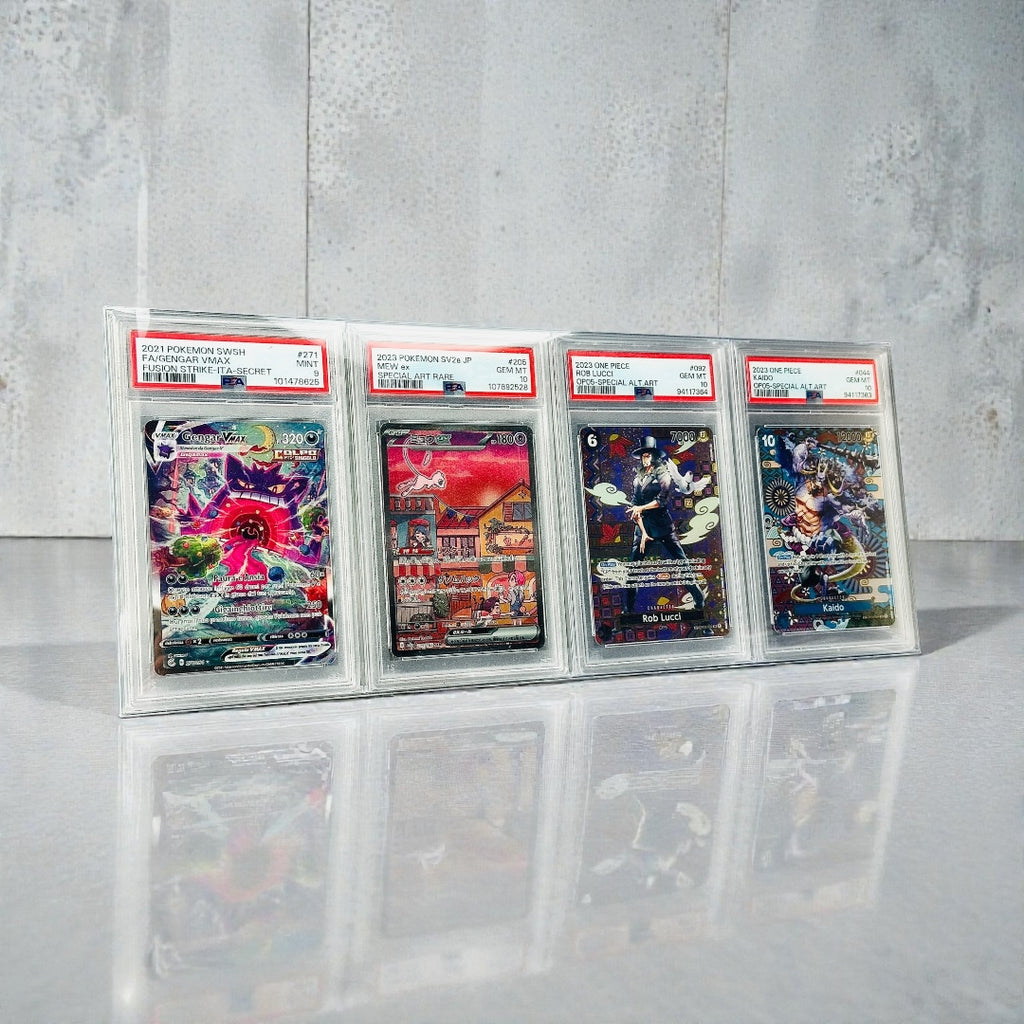 Cornice Rigida Trasparente per 4 Carte Gradate – PSA / PCA / CGC