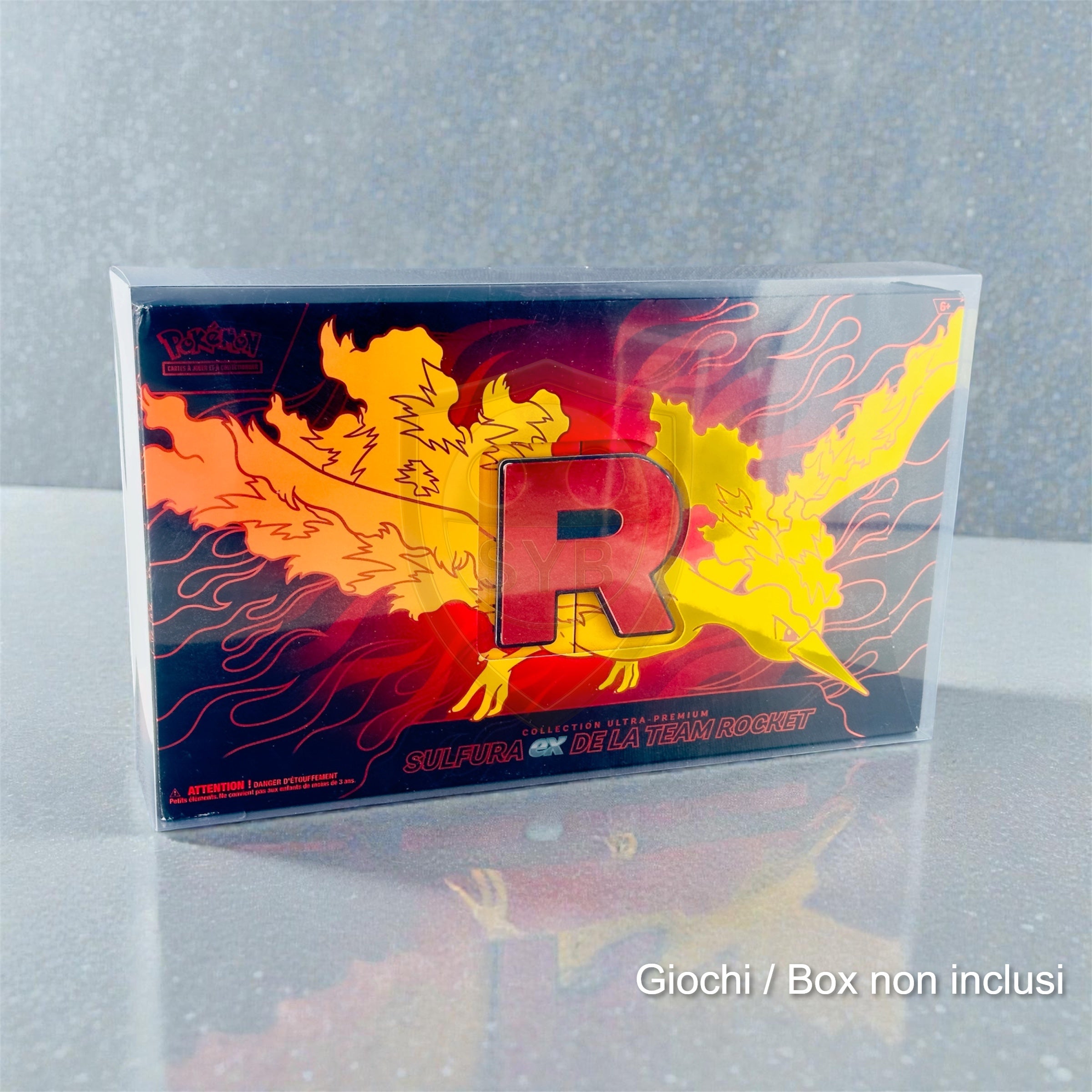 Custodia UPC moltres del team rocket Ultra Premium pokemon Teca semi-rigida