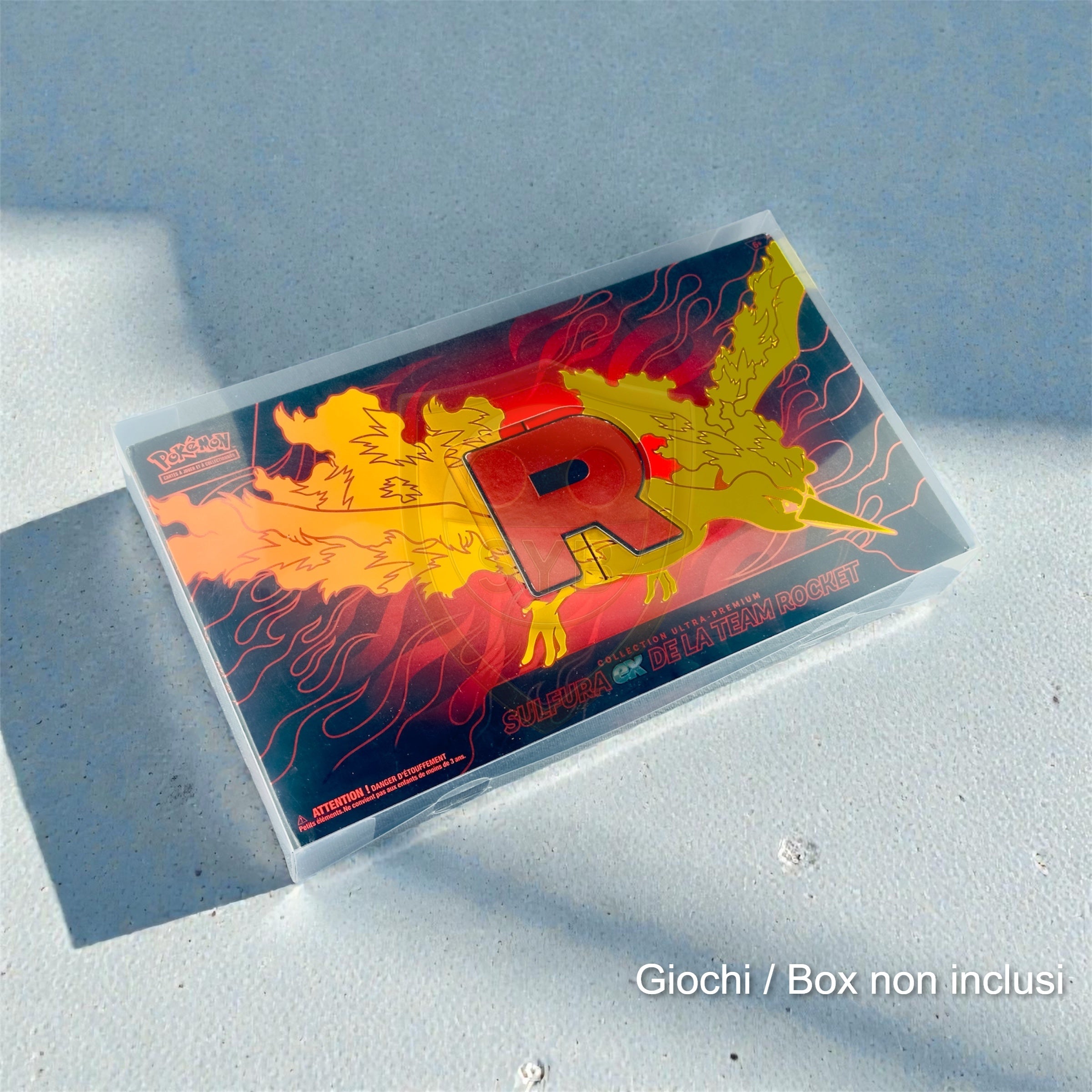 Custodia UPC moltres del team rocket Ultra Premium pokemon Teca semi-rigida
