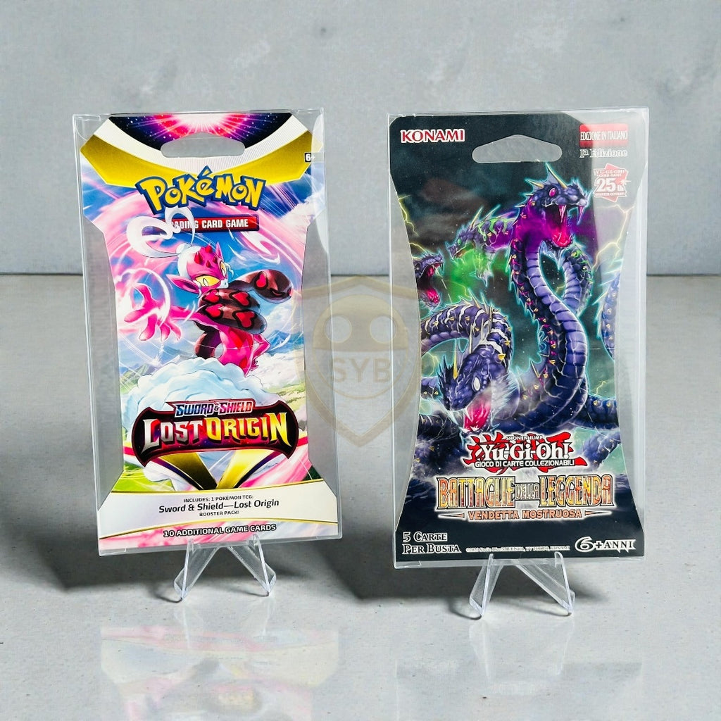 Teca Paper Sleeve semi-rigida Trasparente Protettiva per Bustine Pokémon, Yu-Gi-Oh!, One Piece, Magic