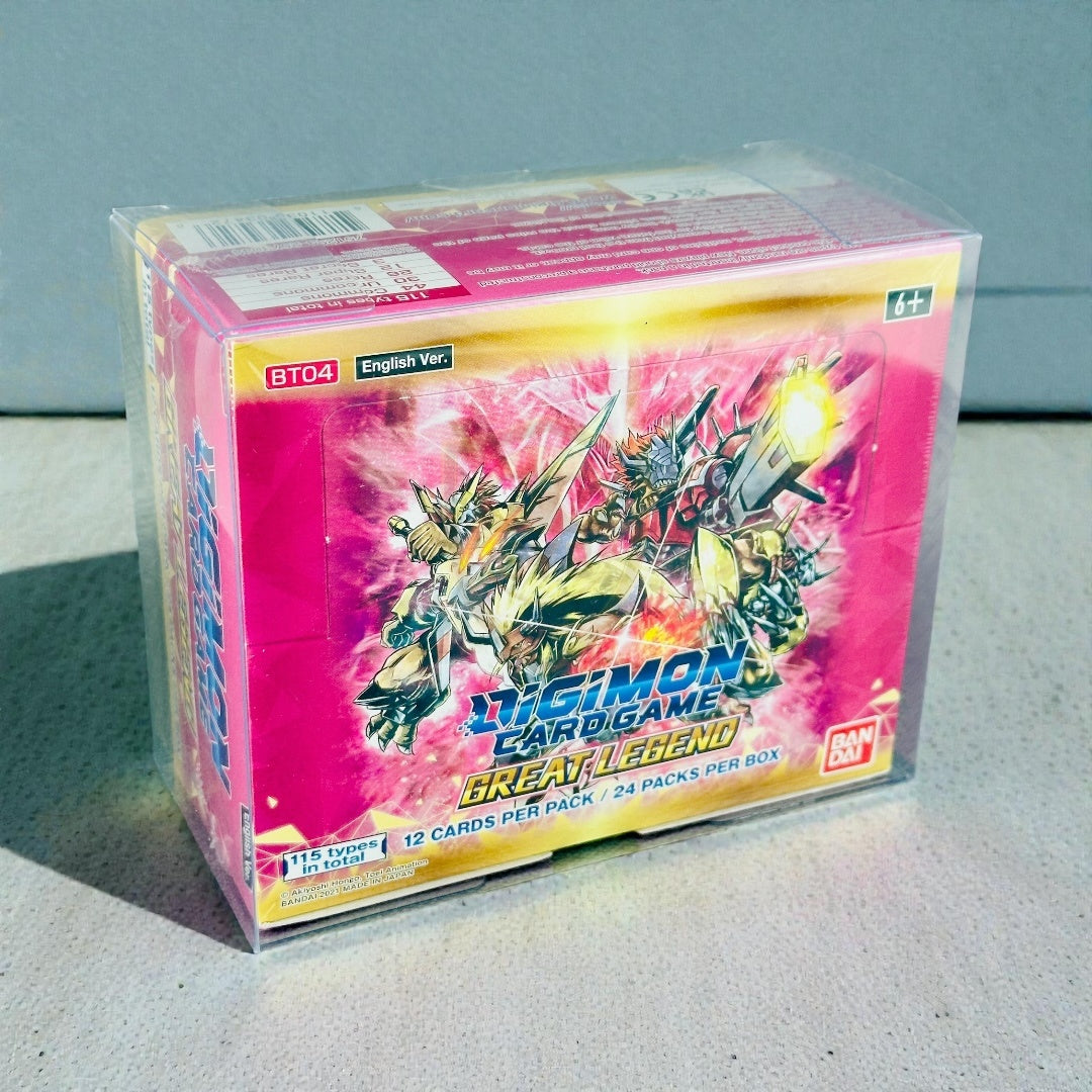 Custodia Rigida Trasparente per Booster Box Digimon & TCG